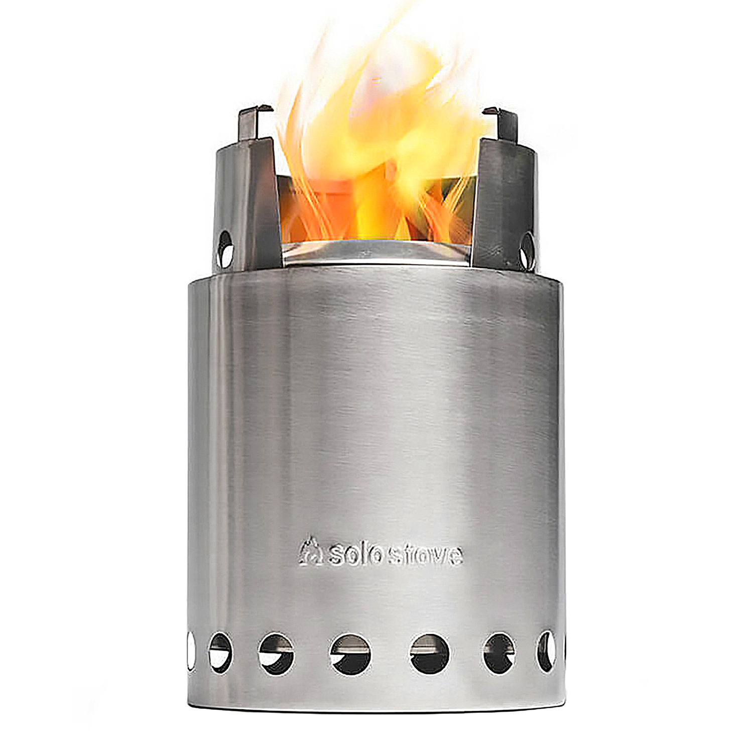 FEUERGOTT Feuerpfanne 25 mit Stiel Schwarz + Solo Stove Titan Campingkocher