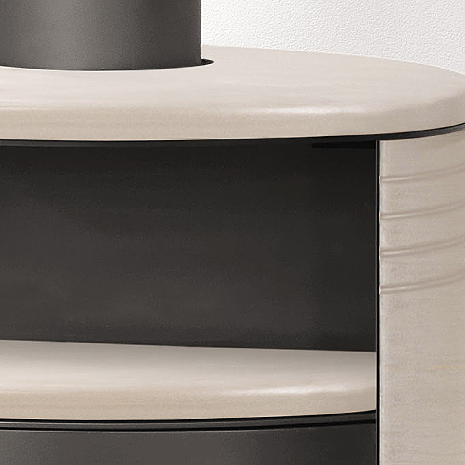 Justus Island 5 2.0 Kaminofen Stahl Schwarz / Keramik Freddo