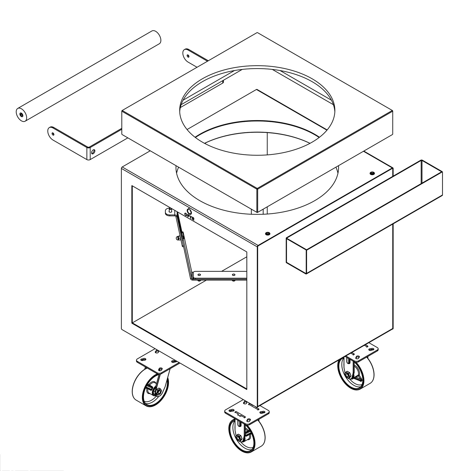 OFYR Sockel Corten 65 PRO Concrete für Kamado TB OFYR Sockel Corten 65 PRO Concrete für Kamado TB