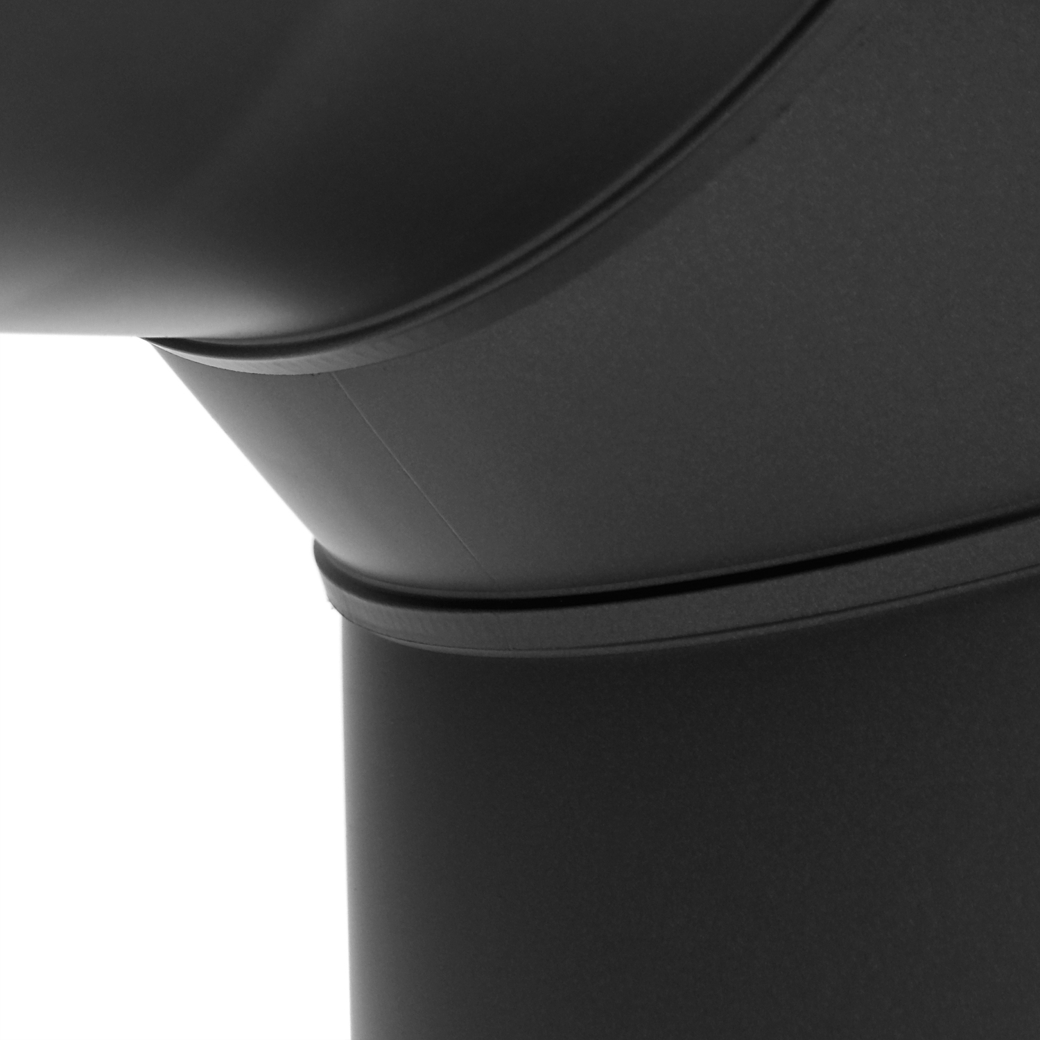 Raik Coltherm Rauchrohrbogen 150mm schwarz doppelwandig 90° ohne Tür für Rauchrohr / Ofenrohr