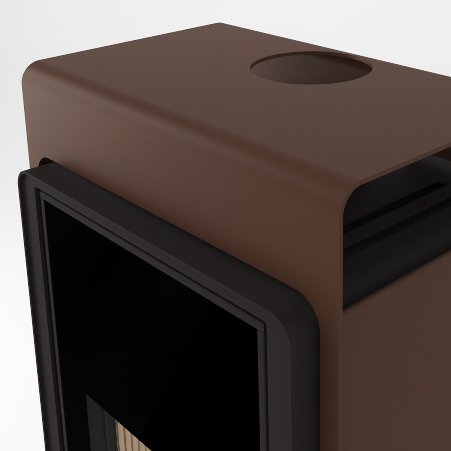 HS Flamingo Deluxe Singa Kaminofen Braun