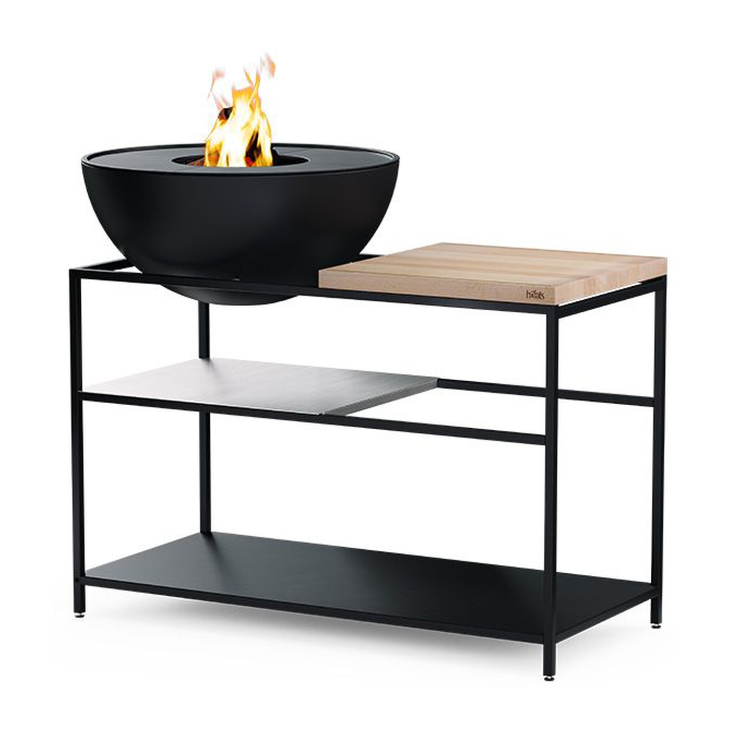 höfats FIRE KITCHEN mit BOWL 70 Plancha-Grillset tief