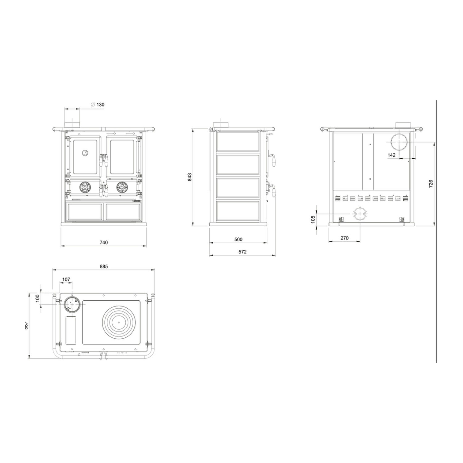 La Nordica ROSETTA SX.16 PETRA - Naturstein Küchenofen
