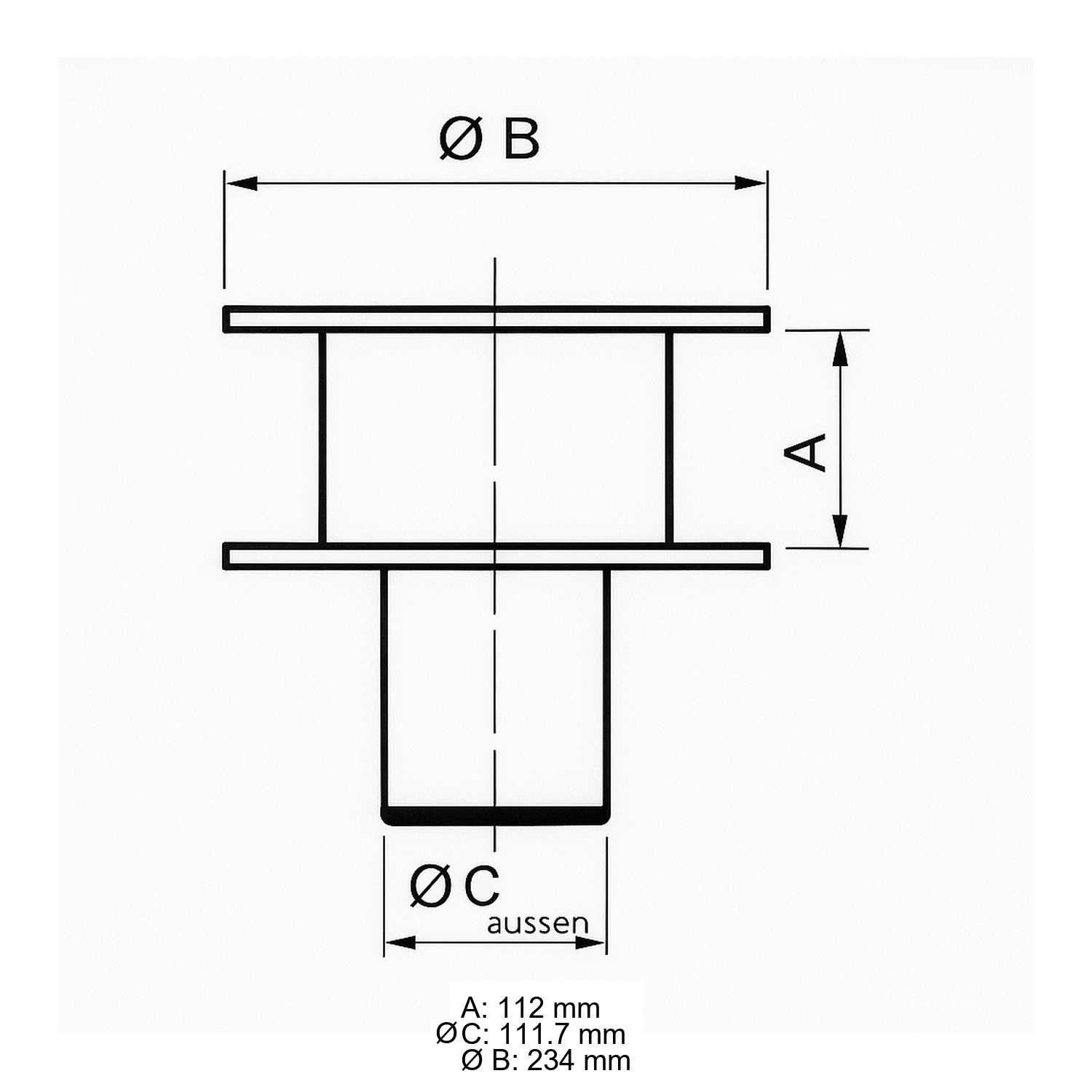 Schiedel PRIMA PLUS Regenhaube AntiSplash Deckel klappbar Ø113 mm einwandig glänzend