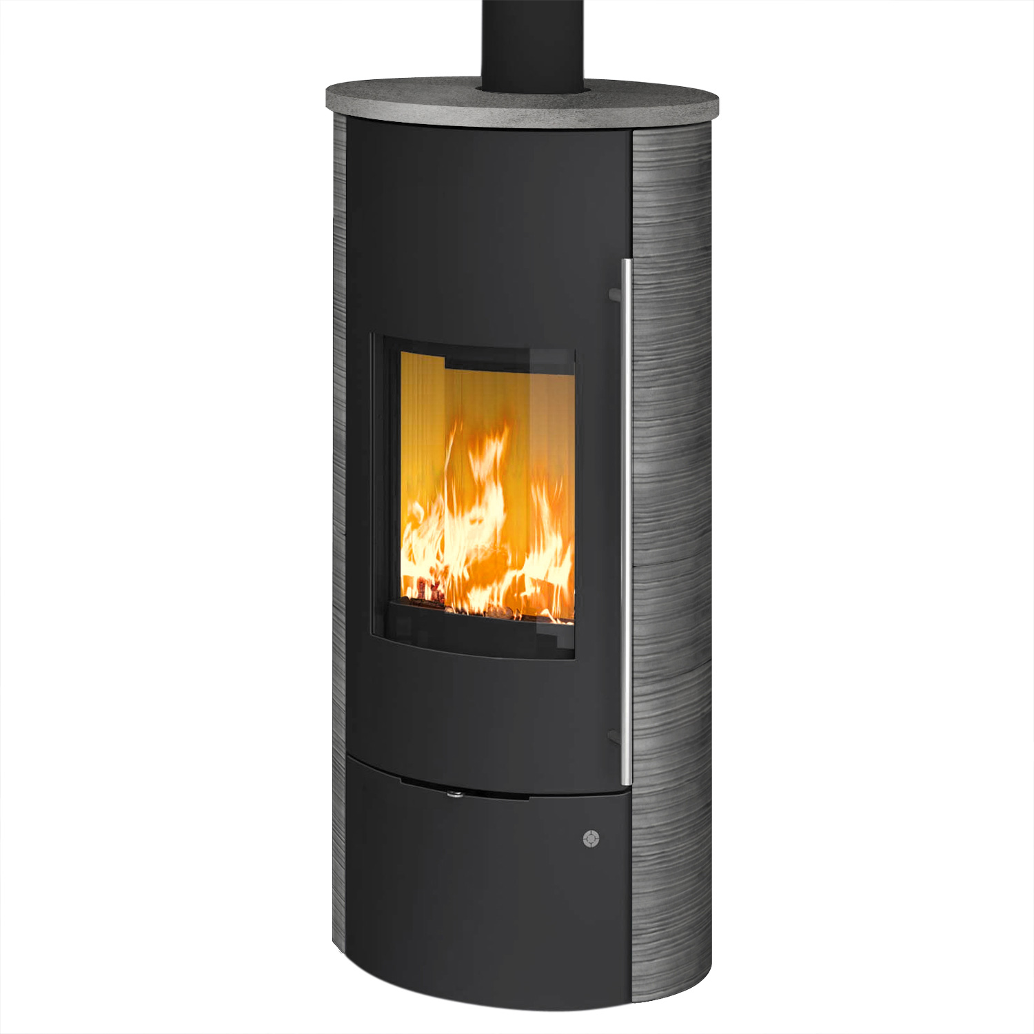Olsberg Tolima Aqua II Compact Wasserführender Kaminofen Stahl Schwarz | Keramikverkleidung Curlo