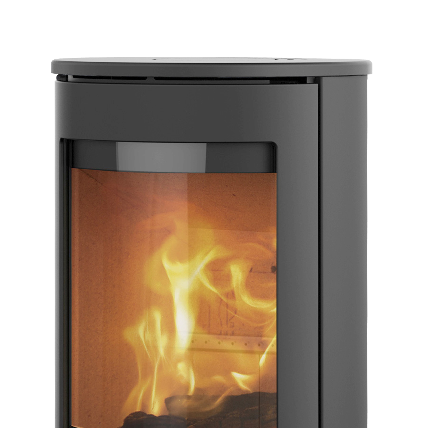 Lotus Prestige Basic Kaminofen Grau, Rauchabgang hinten