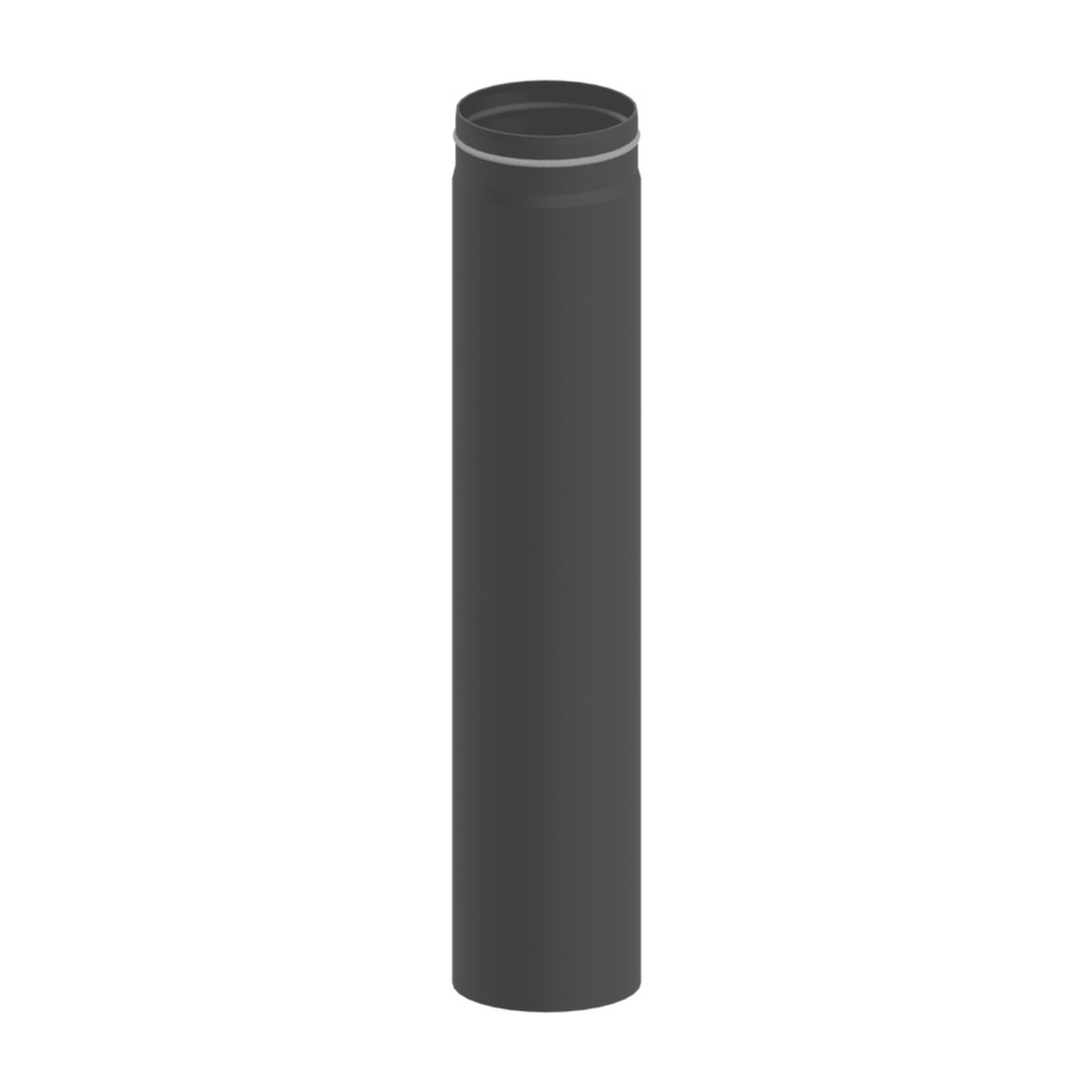 Raik Lifestyle Längenelement Durchmesser 150x750x2,00mm eingezogen mit Dichtung grau für Rauchrohr/ Ofenrohr