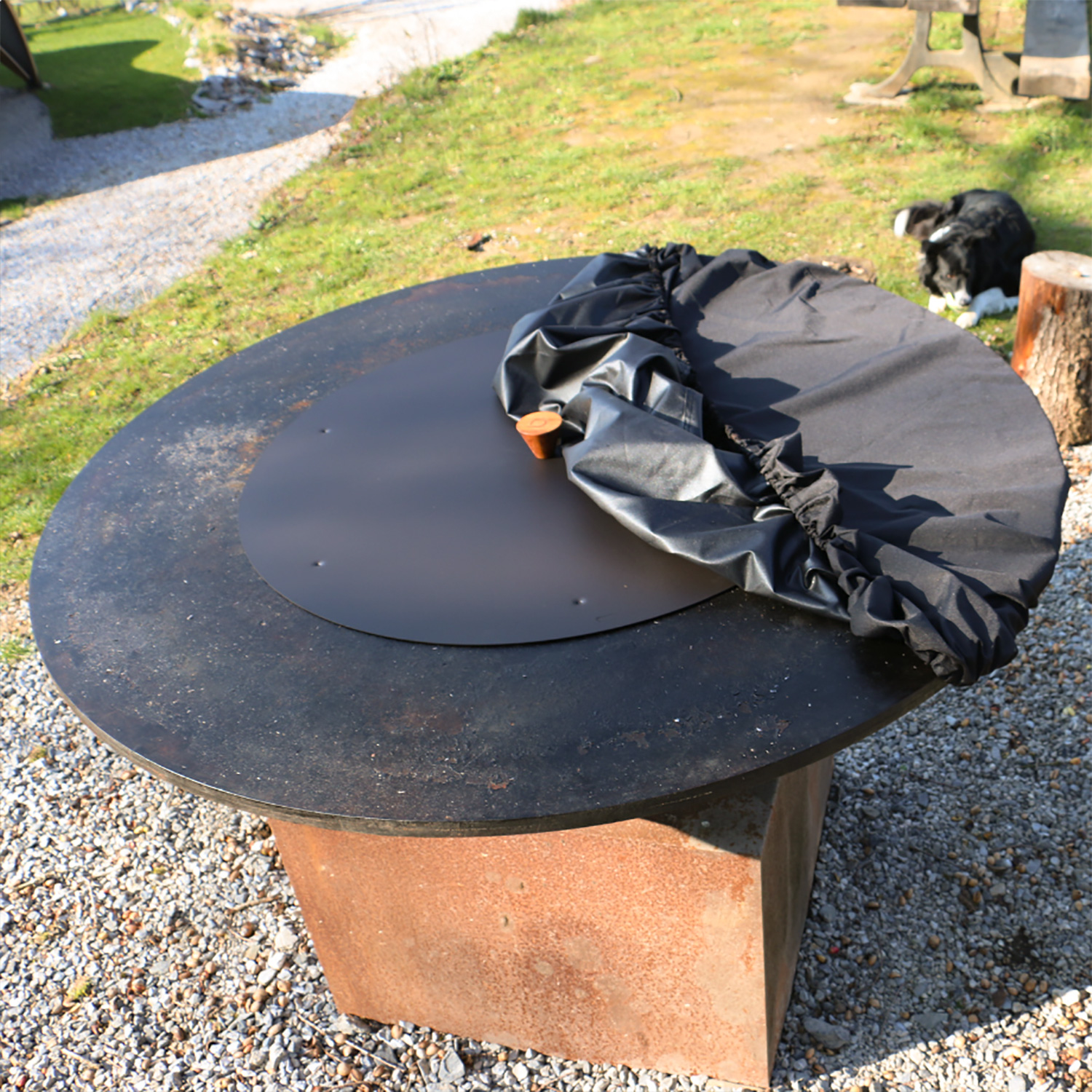 OFYR Deckel-Set Lösch- und Softschutzdeckel Schwarz für XL Corten 150