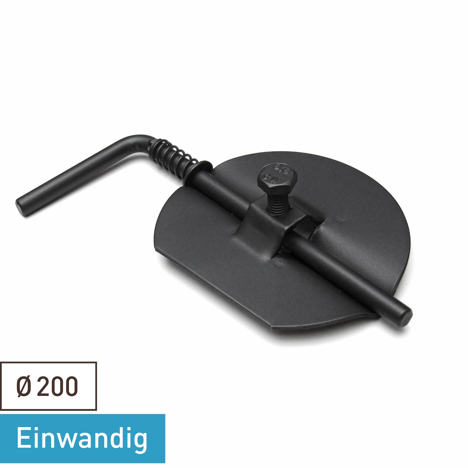 Raik Basic Drosselklappe 200mm schwarz für Rauchrohr / Ofenrohr