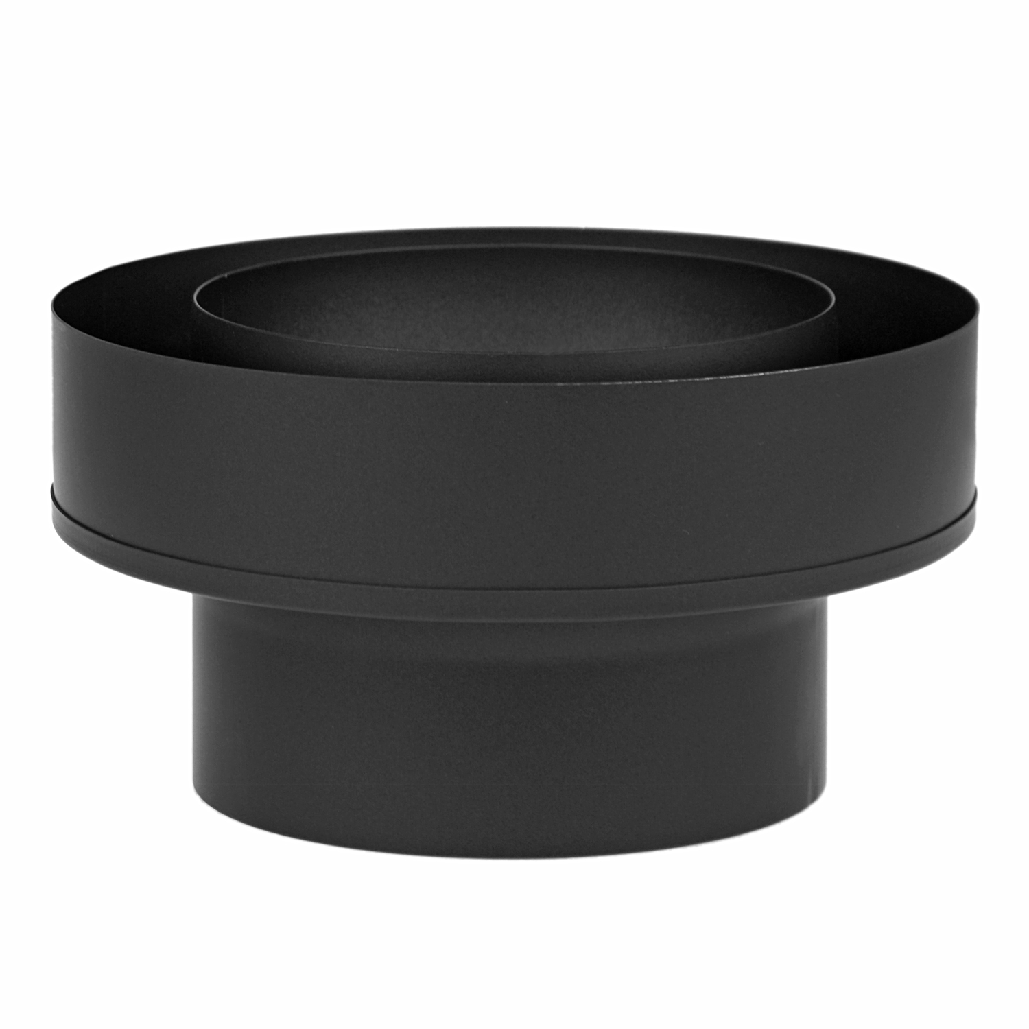 Raik Coltherm Übergang 150mm schwarz doppelwandig von DW auf EW für Rauchrohr / Ofenrohr