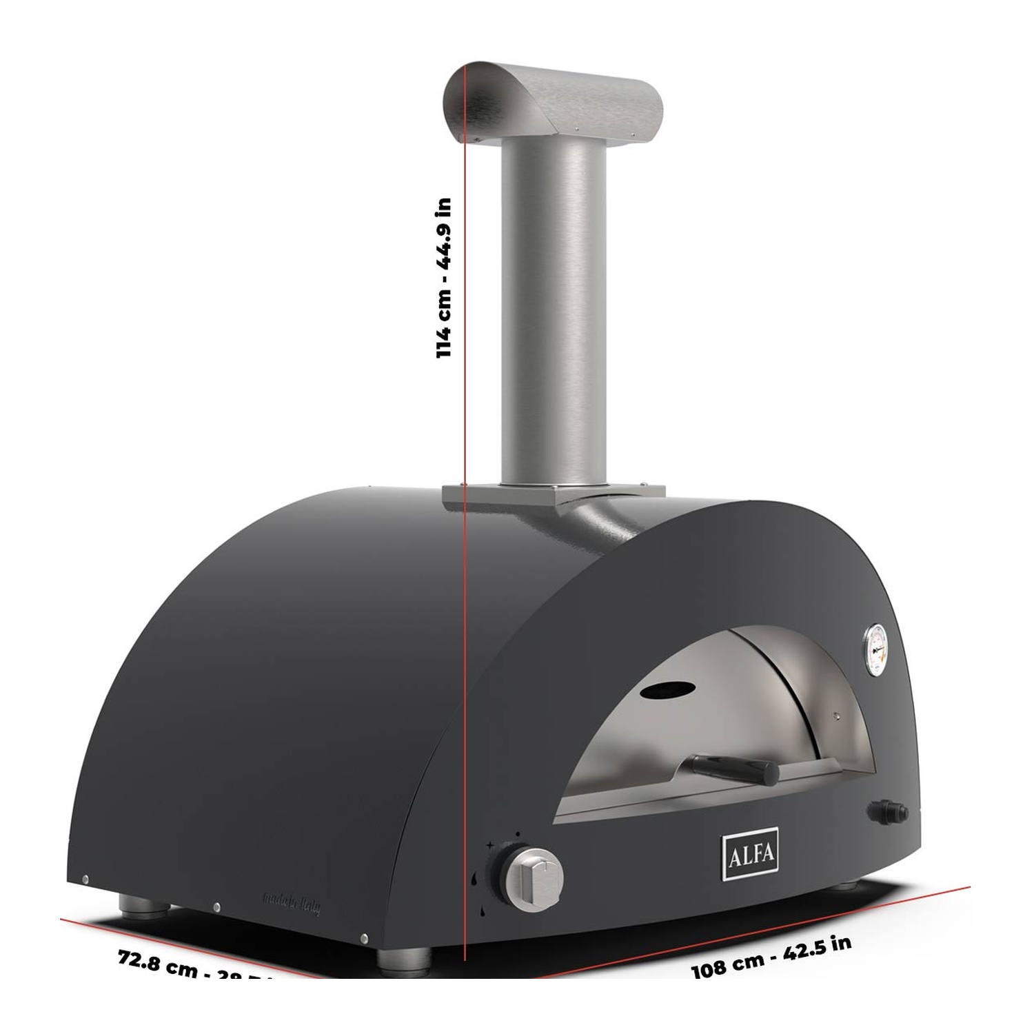 Alfa Moderno 3 Pizze Gas-Pizzaofen antikrot 50 mBar