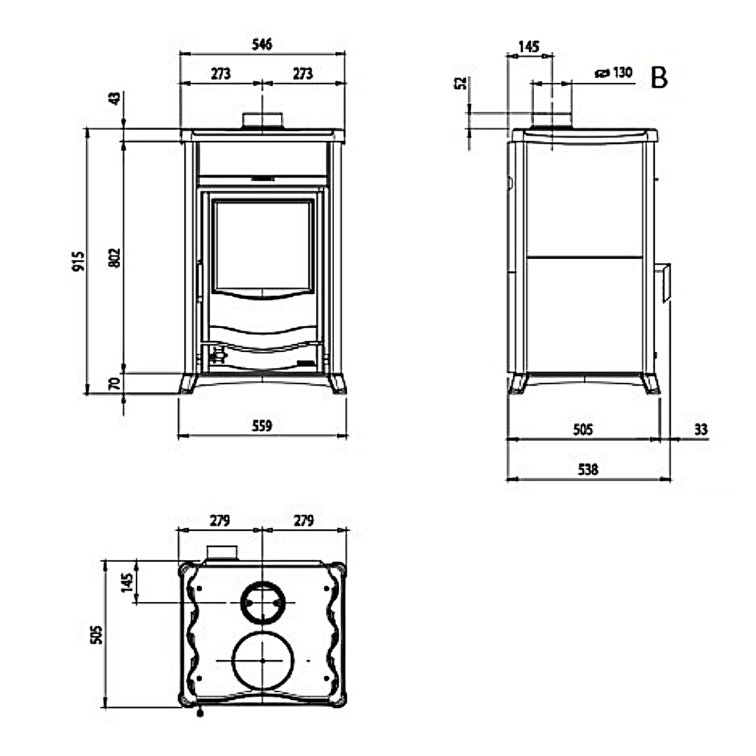 La Nordica TERMOROSSELLA PLUS DSA.16 Keramik - Bordeauxrot Kaminofen