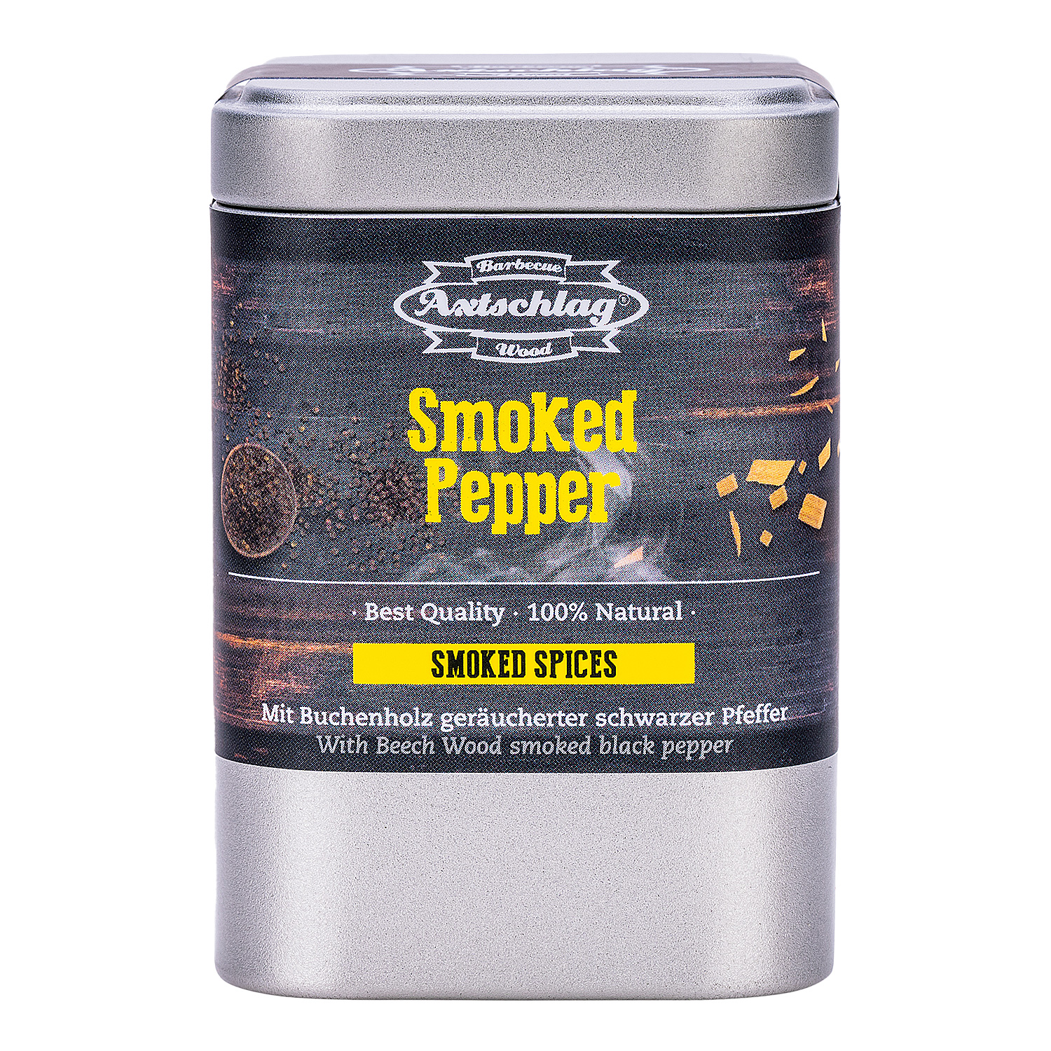 Axtschlag Smoked Spices Geräucherter Schwarzer Pfeffer 80 g Dose Axtschlag Smoked Spices Geräucherter Schwarzer Pfeffer 80 g Dose
