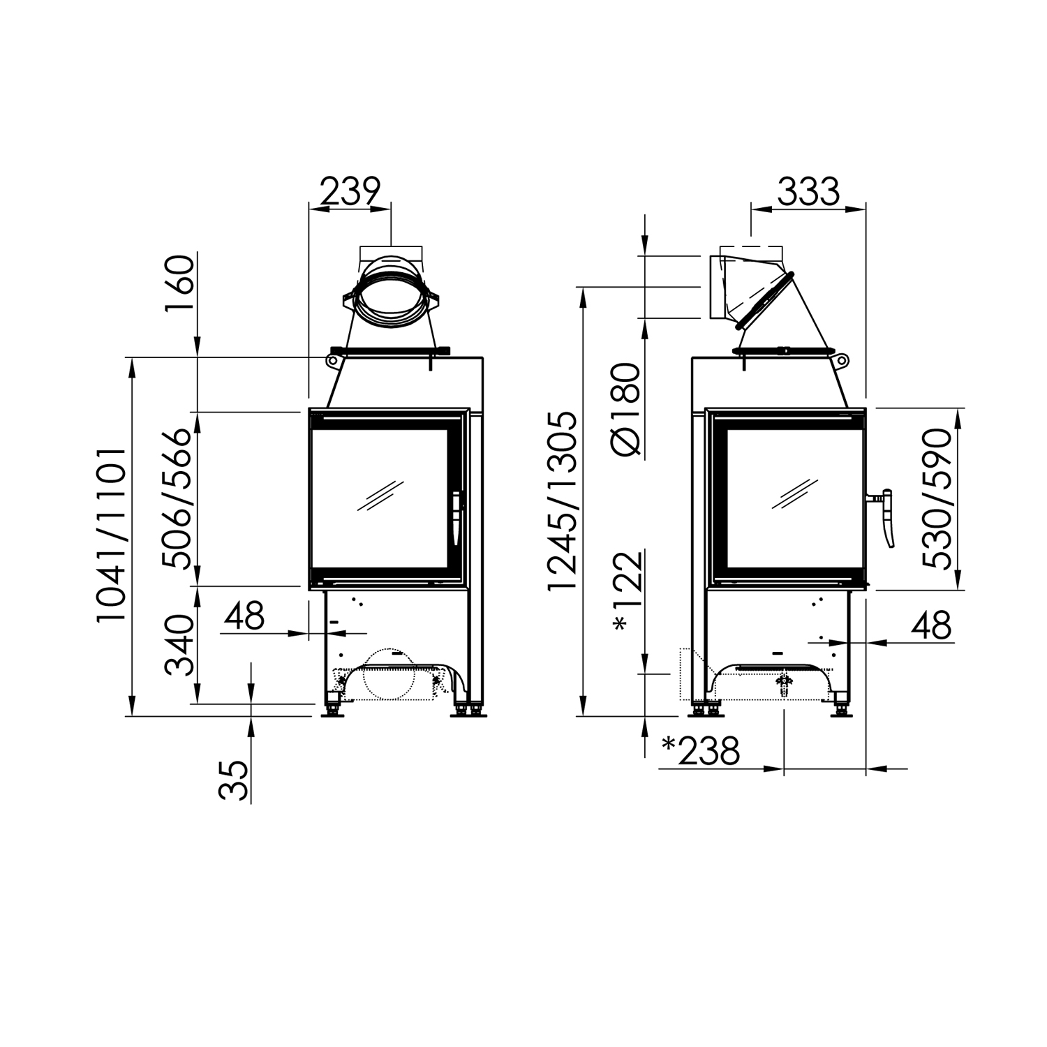 Spartherm Mini 2L-4S Kamineinsatz Ecke Spartherm Mini 2L-4S Kamineinsatz Ecke