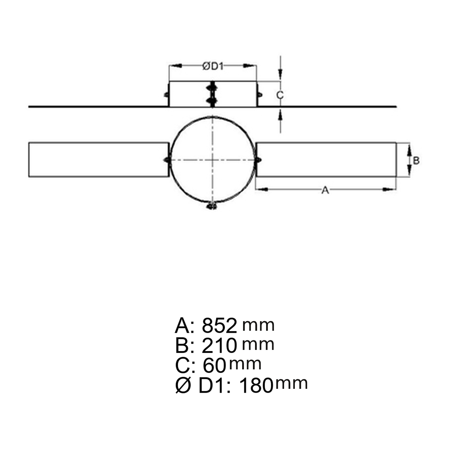 Schiedel Sparrenhalter Ø130 mm glänzend