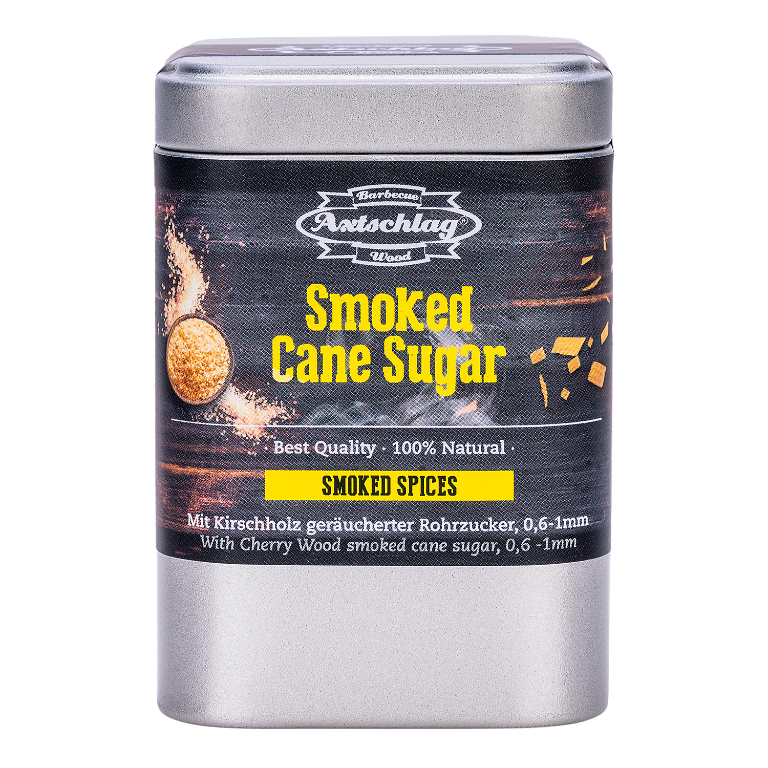 Axtschlag Smoked Spices Geräucherter Rohrzucker 150 g Dose Axtschlag Smoked Spices Geräucherter Rohrzucker 150 g Dose