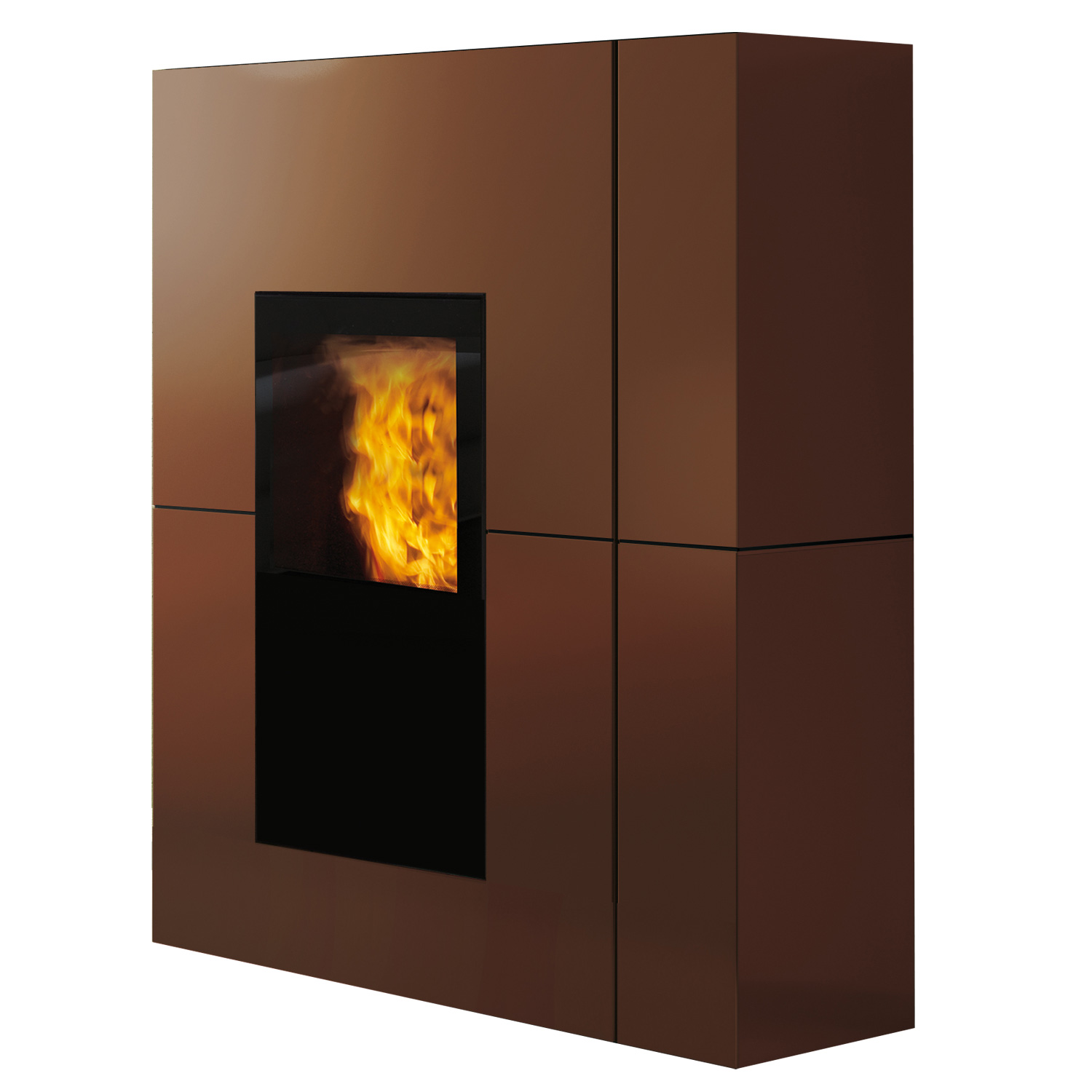 Edilkamin Blade H 23 Evo wasserführendender Pelletofen Stahl Bronze inkl. Kit R-FX