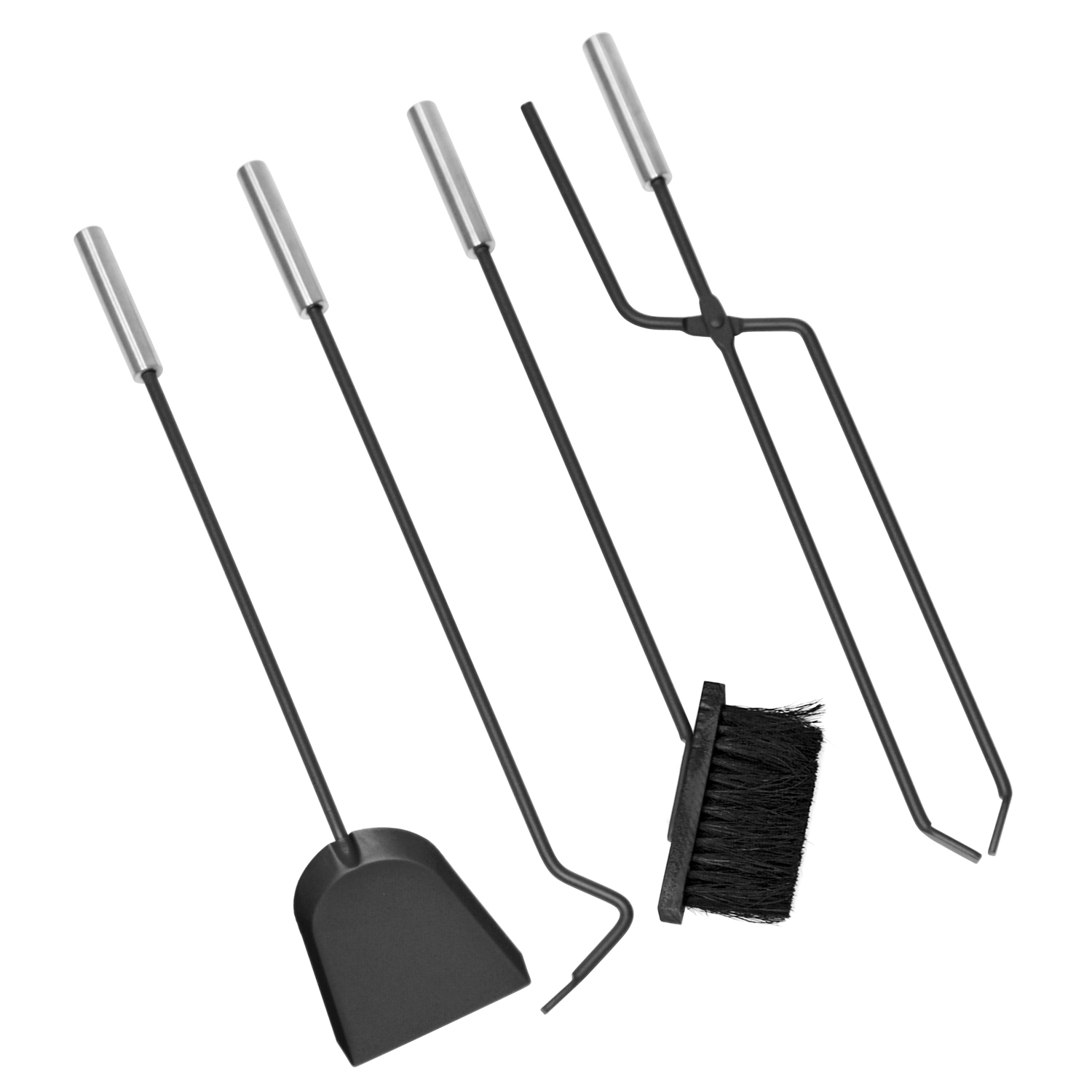 Kaminbesteck Albert, 4-teilig, schwarz, Edelstahlgriffe, 66 cm Kaminbesteck Albert, 4-teilig, schwarz, Edelstahlgriffe, 66 cm