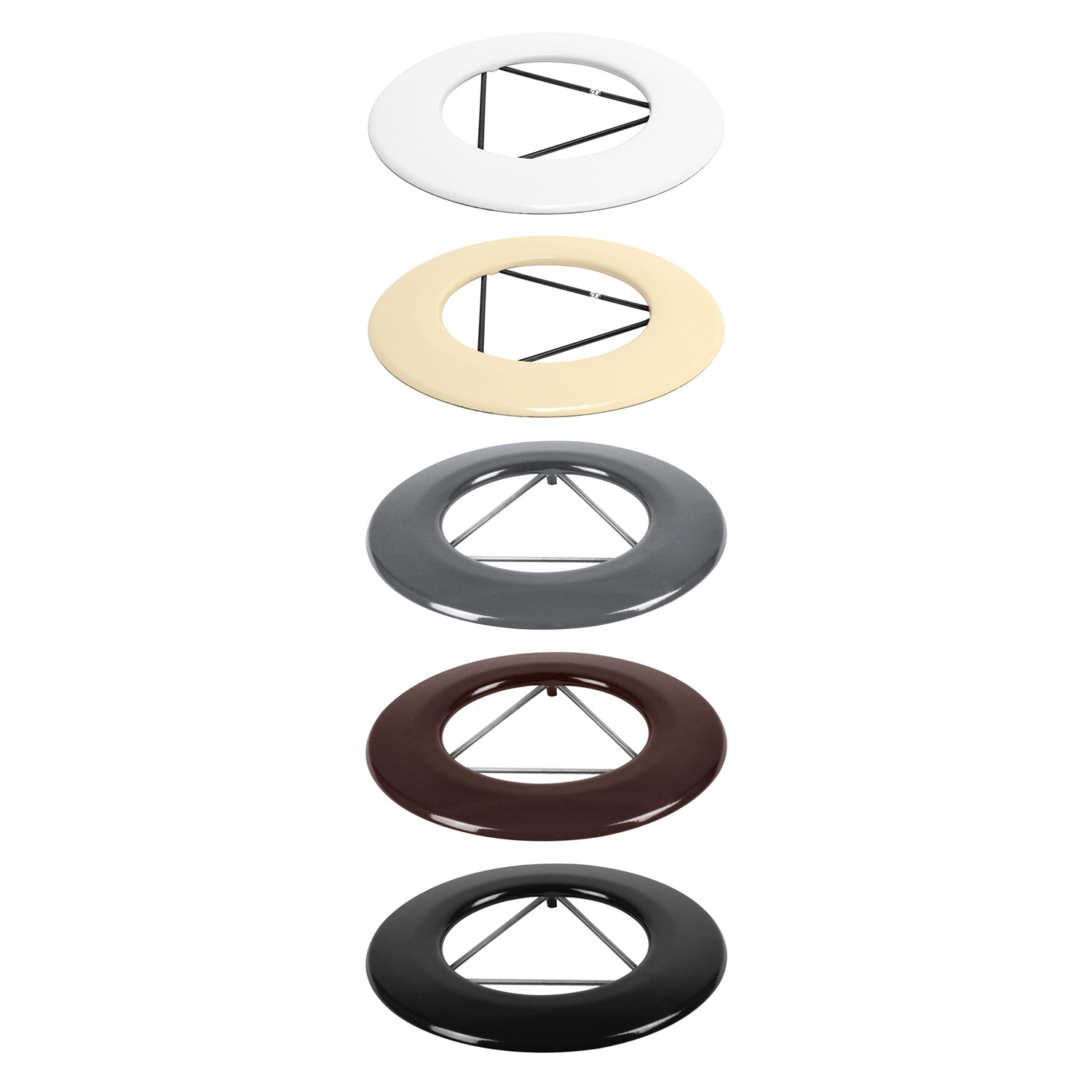 Raik Rauchrohr / Ofenrohr Emaille 150mm - Wandrosette mit Feder Schwarz Raik Rauchrohr / Ofenrohr Emaille 150mm - Wandrosette mit Feder Schwarz