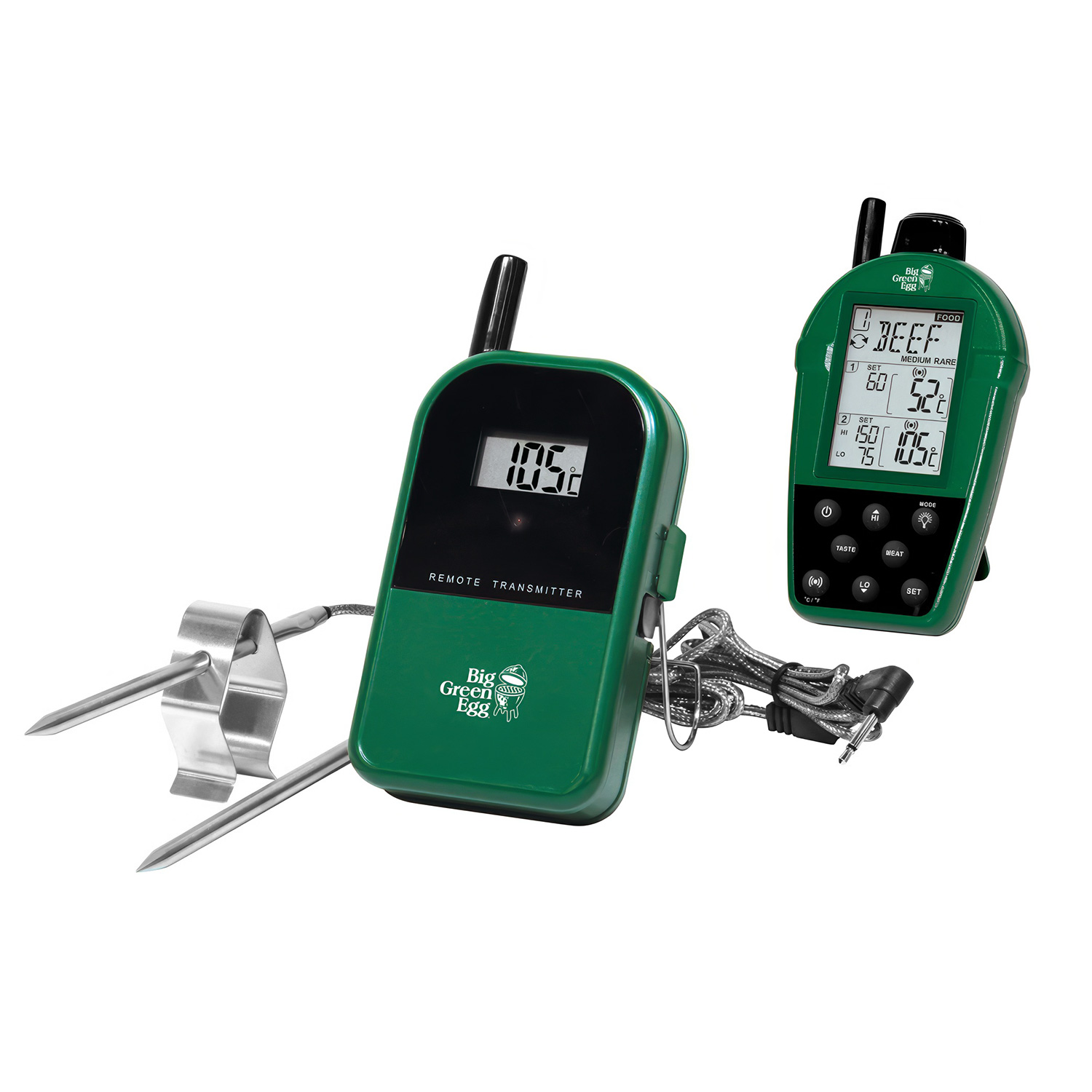 Big Green Egg Funk Thermometer mit zwei Sonden