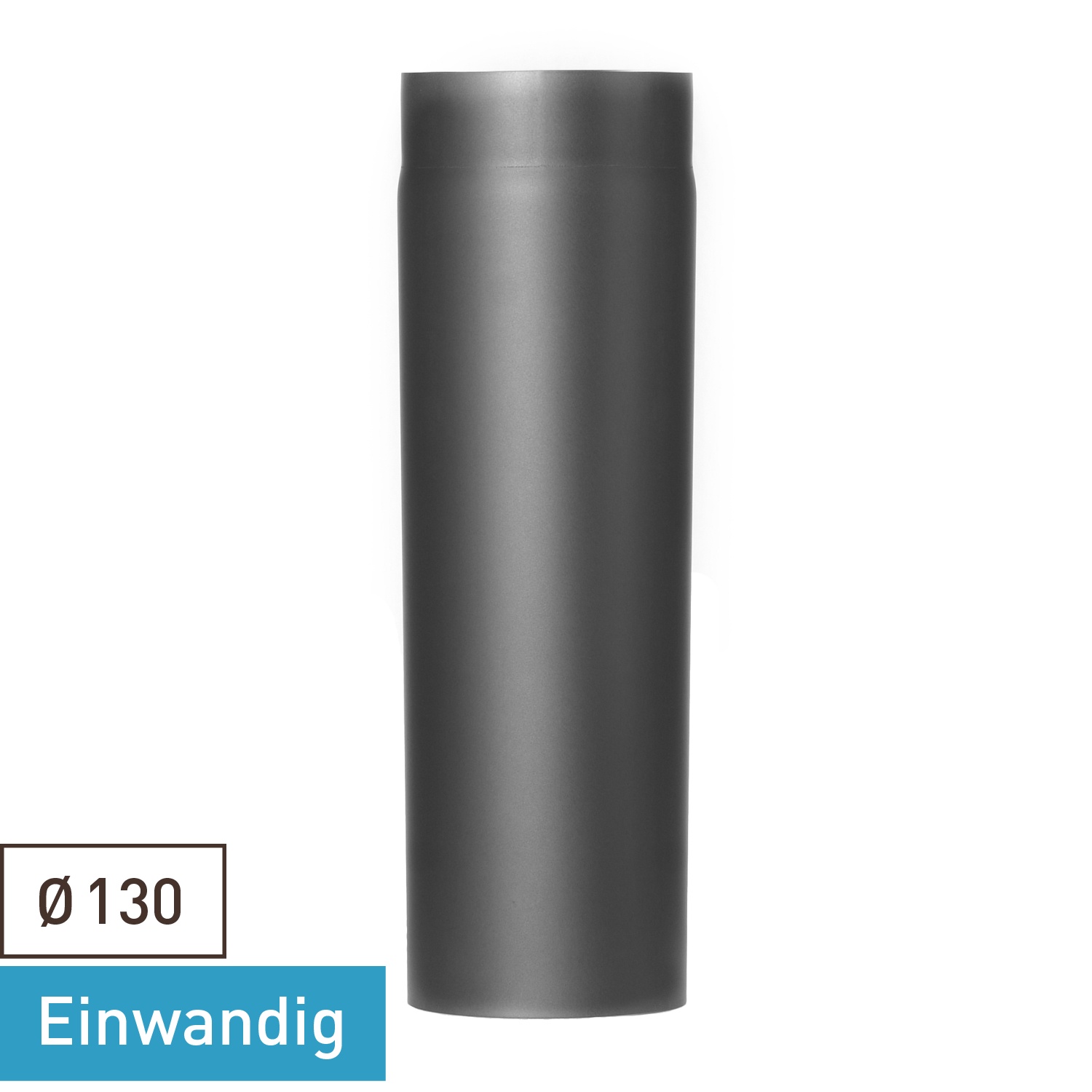Raik Basic Längenelement 130mm gussgrau Länge 1000mm für Rauchrohr / Ofenrohr