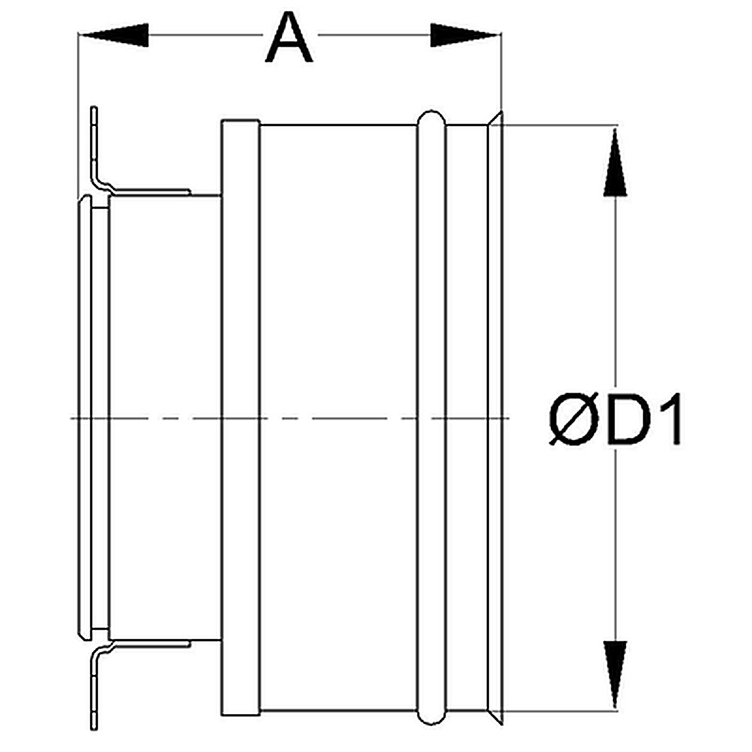 Schiedel Adapter Zugbegrenzer Ø 130 mm für PPL T-Stück für Anschluss Ø 120 mm