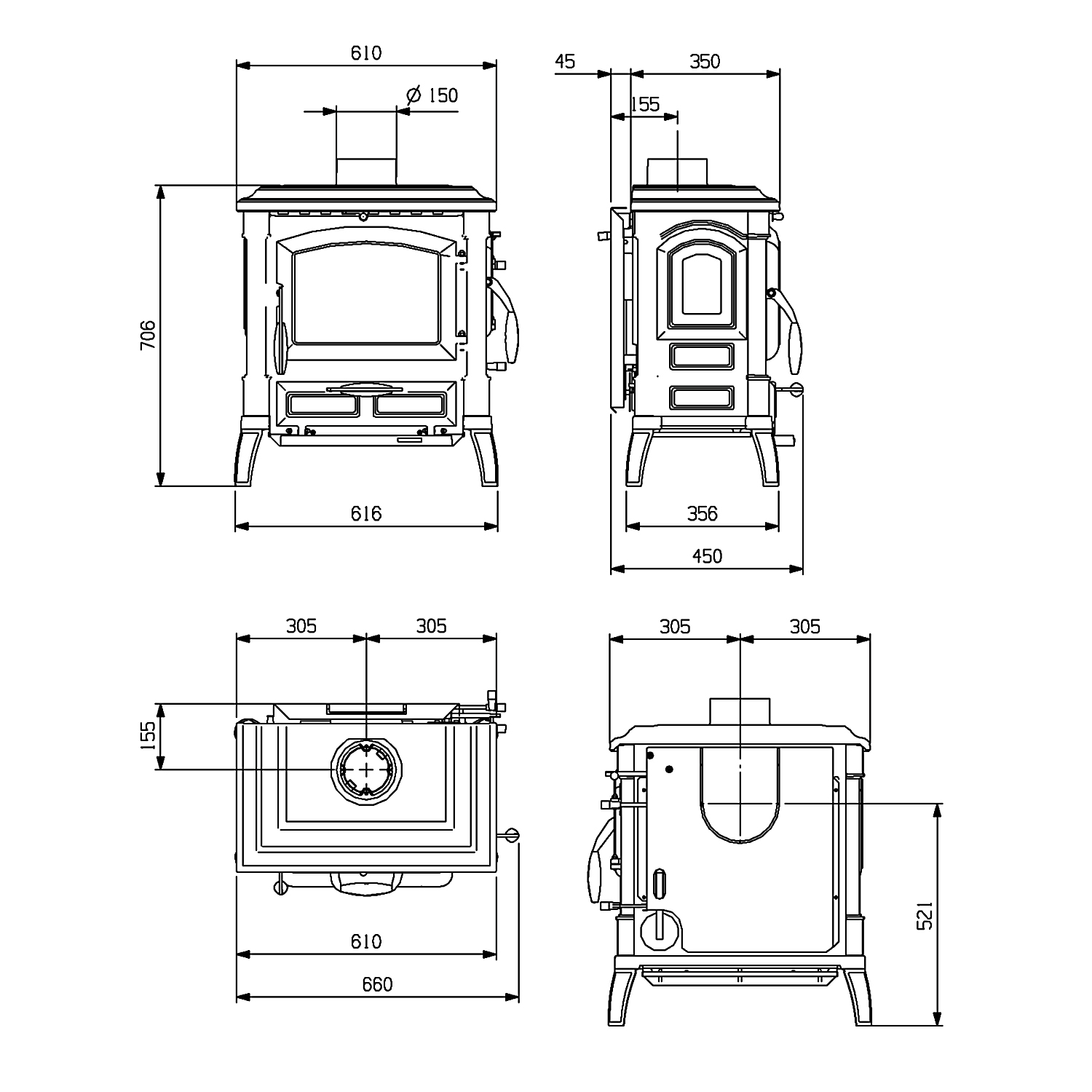 La Nordica Isetta Lean Kaminofen