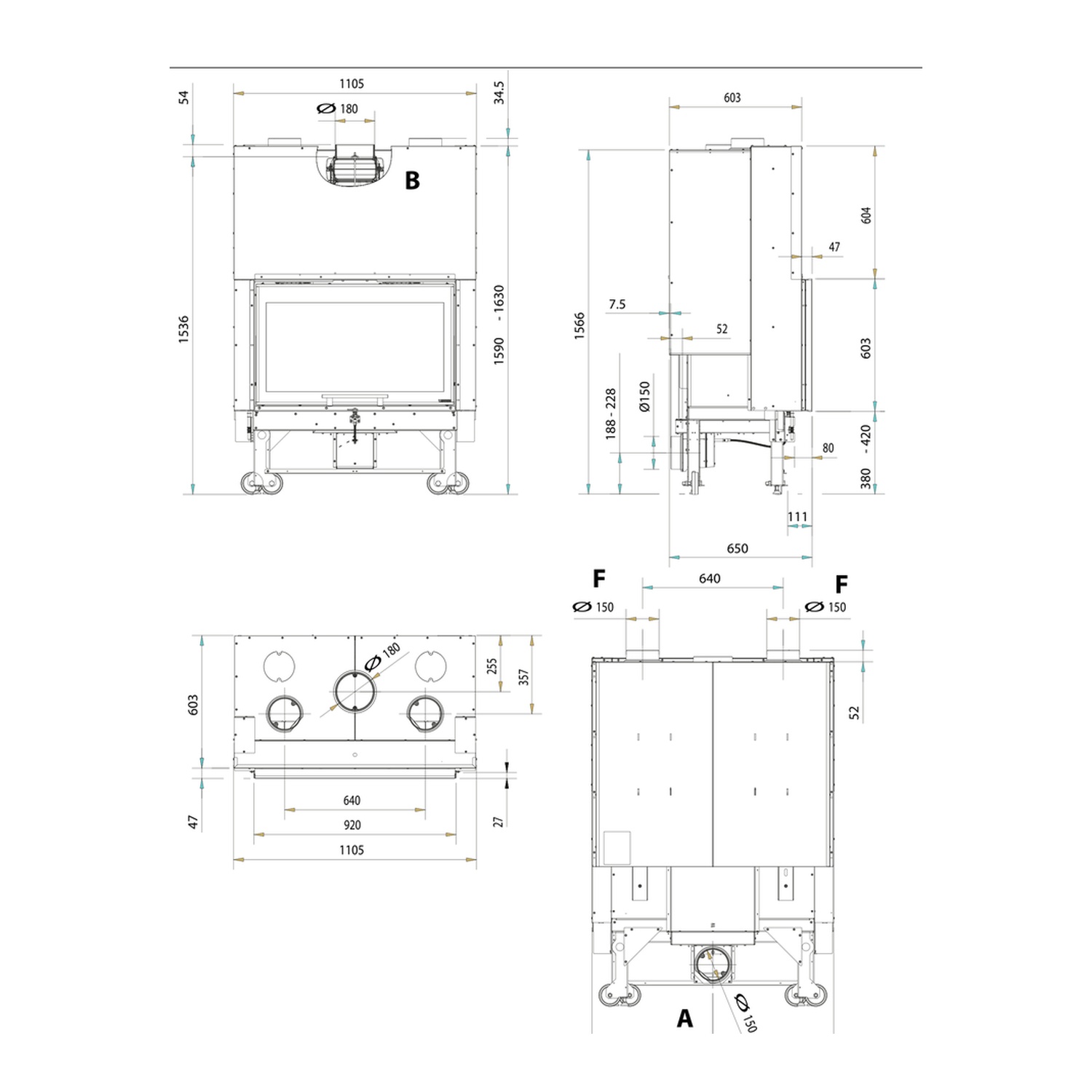 La Nordica MONOBLOCCO 90PA.16 Kamineinsatz