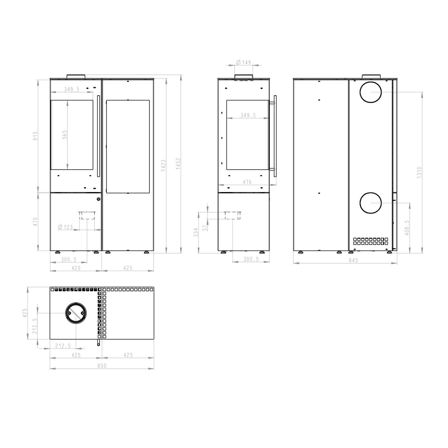 Olsberg Ipala Smart Compact Kaminofen Stahl schwarz, Türanschlag links, Stahltür mit Holzregal rechts Olsberg Ipala Smart Compact Kaminofen Stahl schwarz, Türanschlag links, Stahltür mit Holzregal rechts
