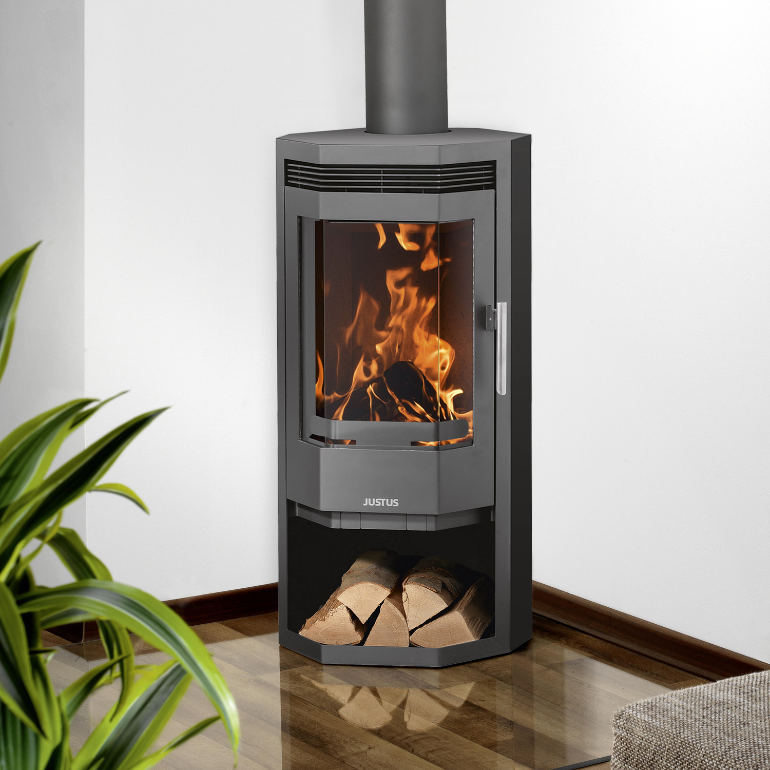 Justus Usedom 5 Kaminofen Stahl Gussgrau Justus Usedom 5 Kaminofen Stahl Gussgrau