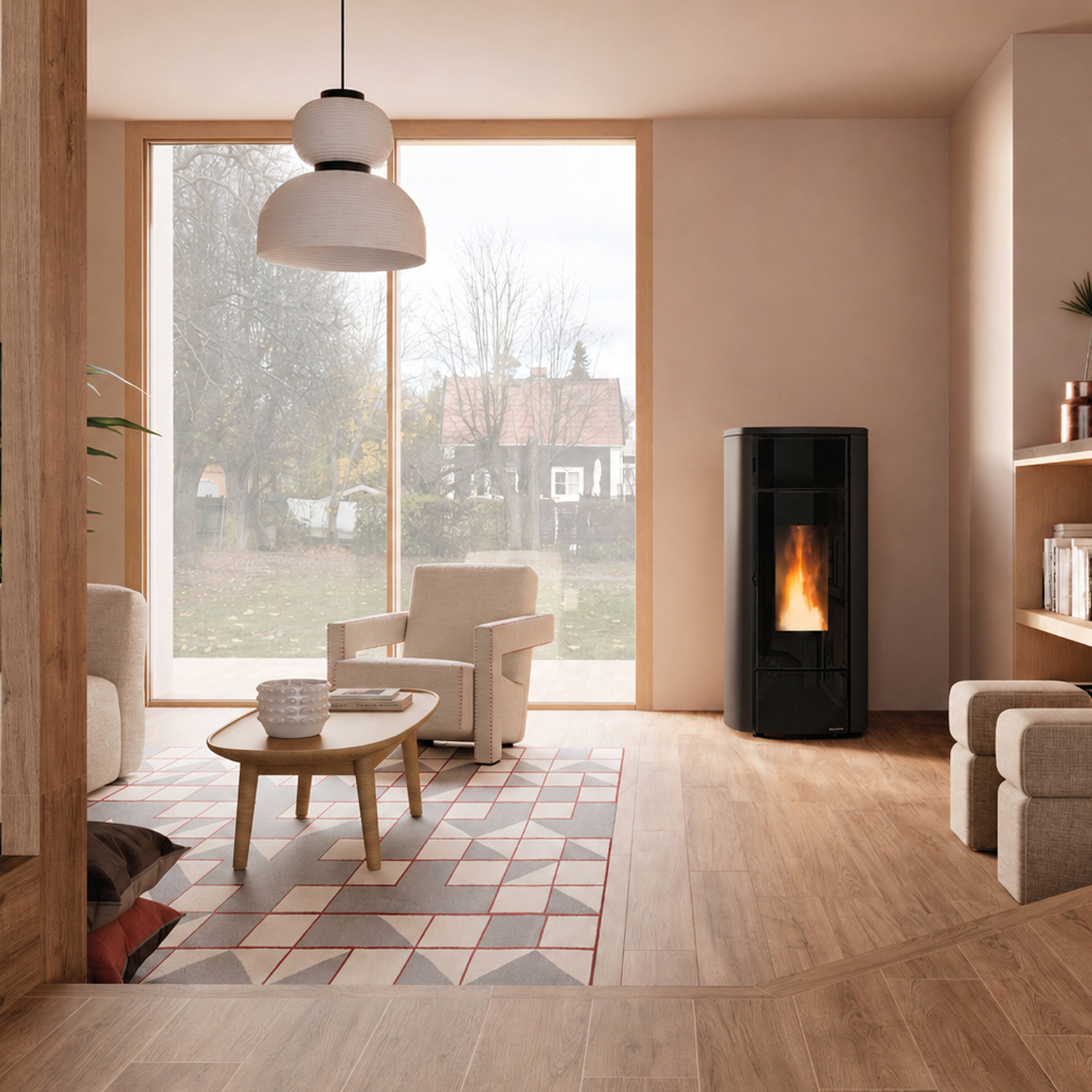 Extraflame Miriana Idro H23 wasserführender Pelletofen schwarz Evolution Line