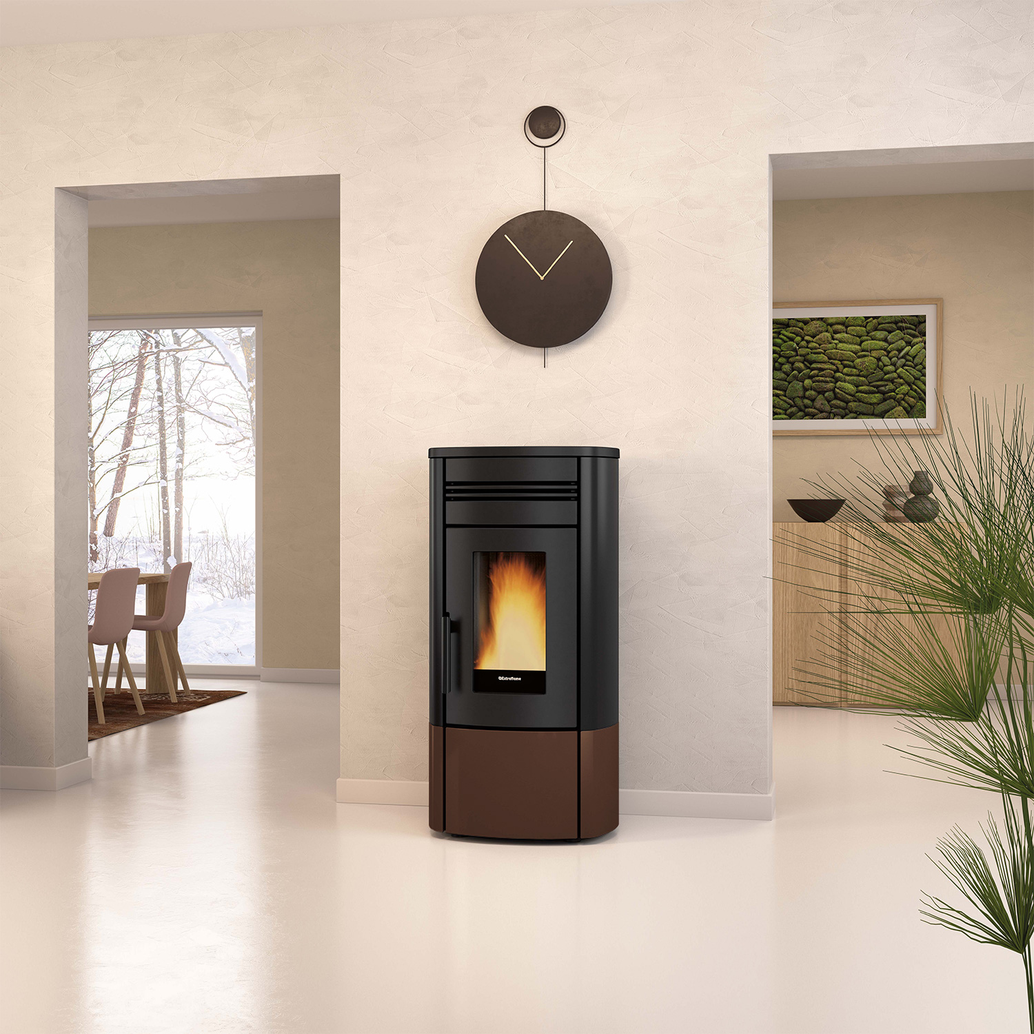 Extraflame Evolution Line Noris Plus Pelletofen Stahl Bronze