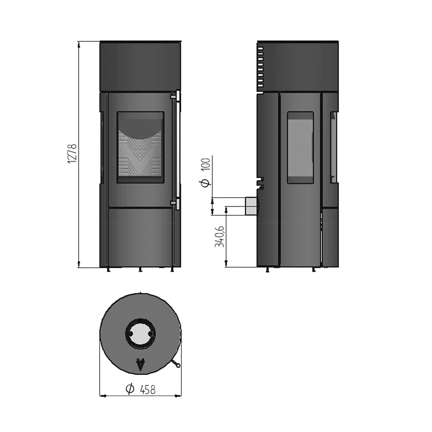 Haas+Sohn P+ Kaminofen LUMINUS. l HSC