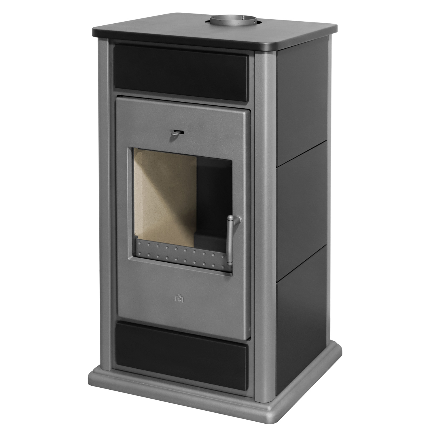 Schmitzker Alicante wasserführender Kaminofen Anthrazit Base - Komplett-Set mit Pufferspeicher 600L, inkl. Isolierung + 1 SWT
