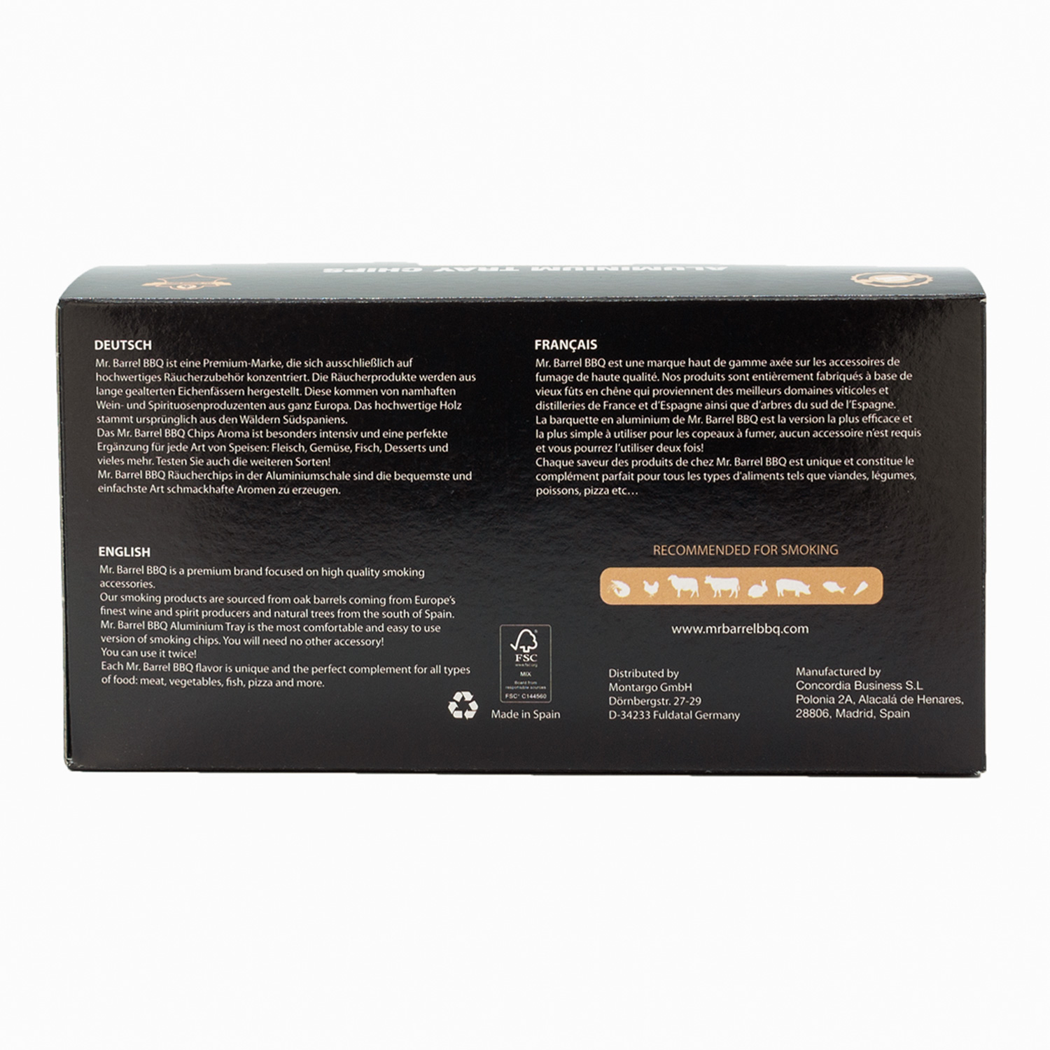 Mr. Barrel BBQ Smoking Chips S Whiskey, 3 x 50 g