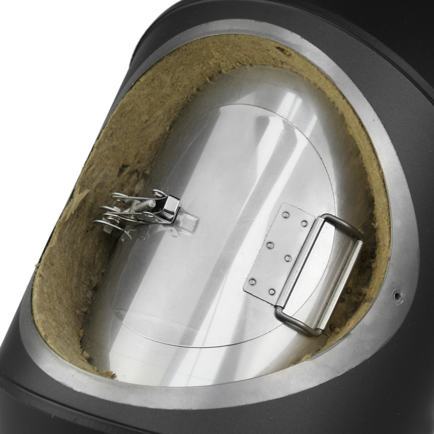 Raik Coltherm Rauchrohrbogen 150mm schwarz doppelwandig 90° mit Tür für Rauchrohr / Ofenrohr