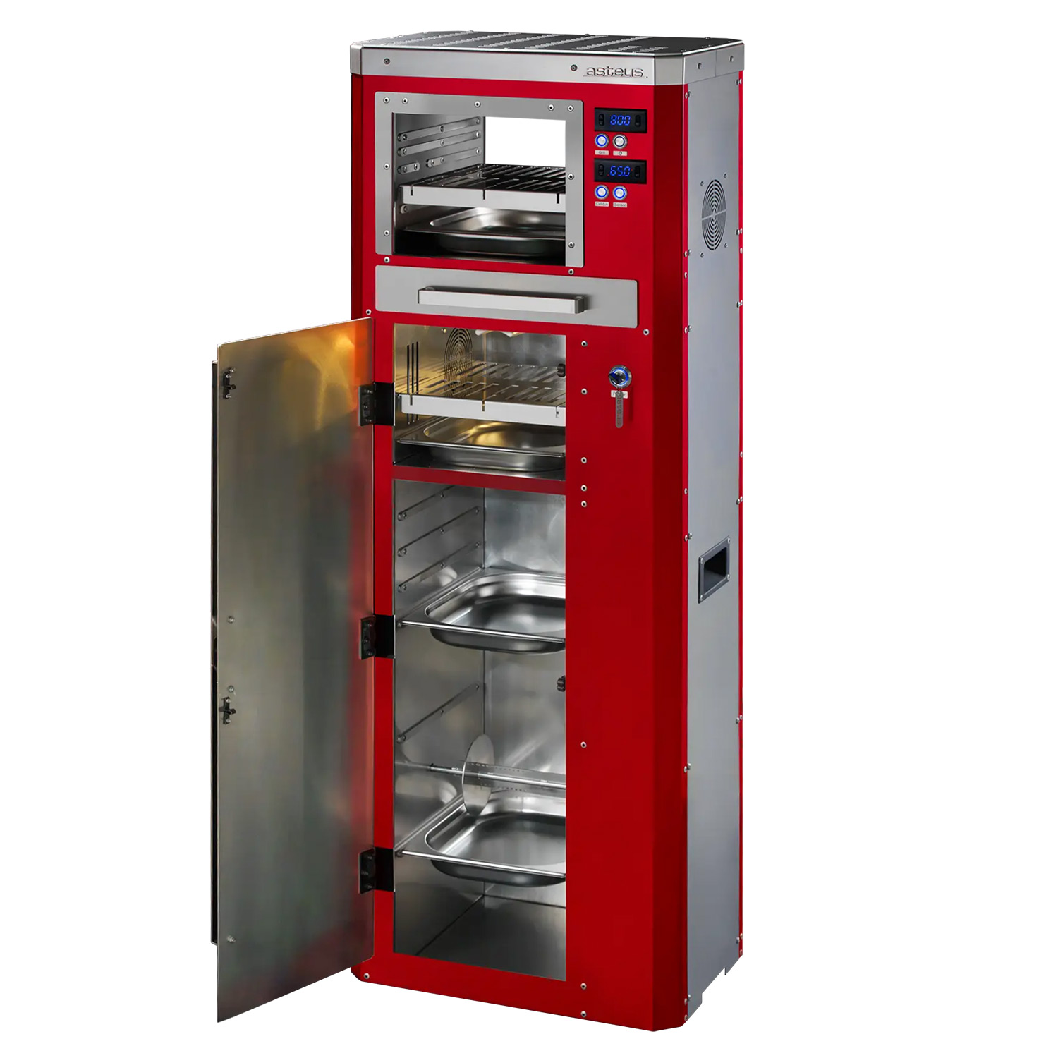 Asteus Fantale 800° Lifestyle Elektrogrill rot emailliert