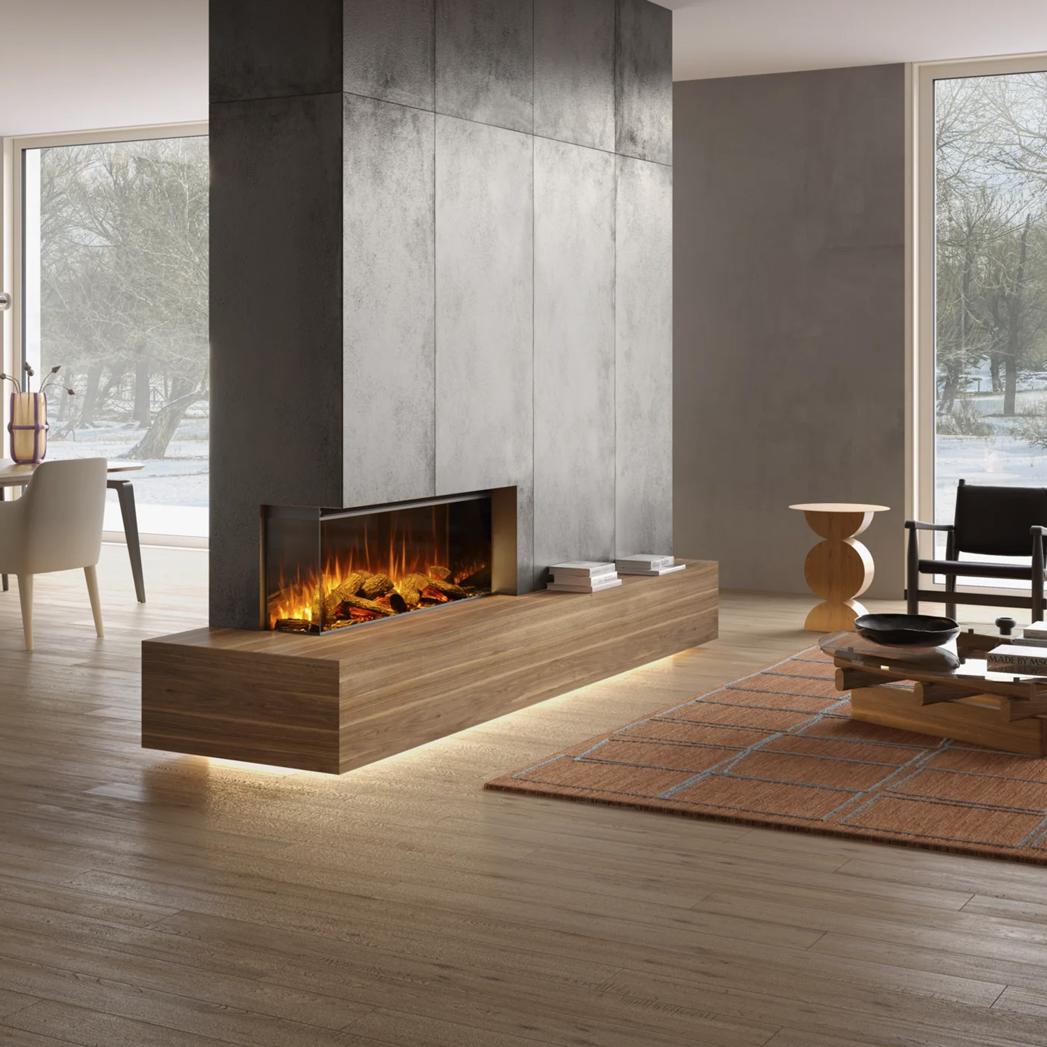 La Nordica Lumen 1200 LED Elektrokamin Stein