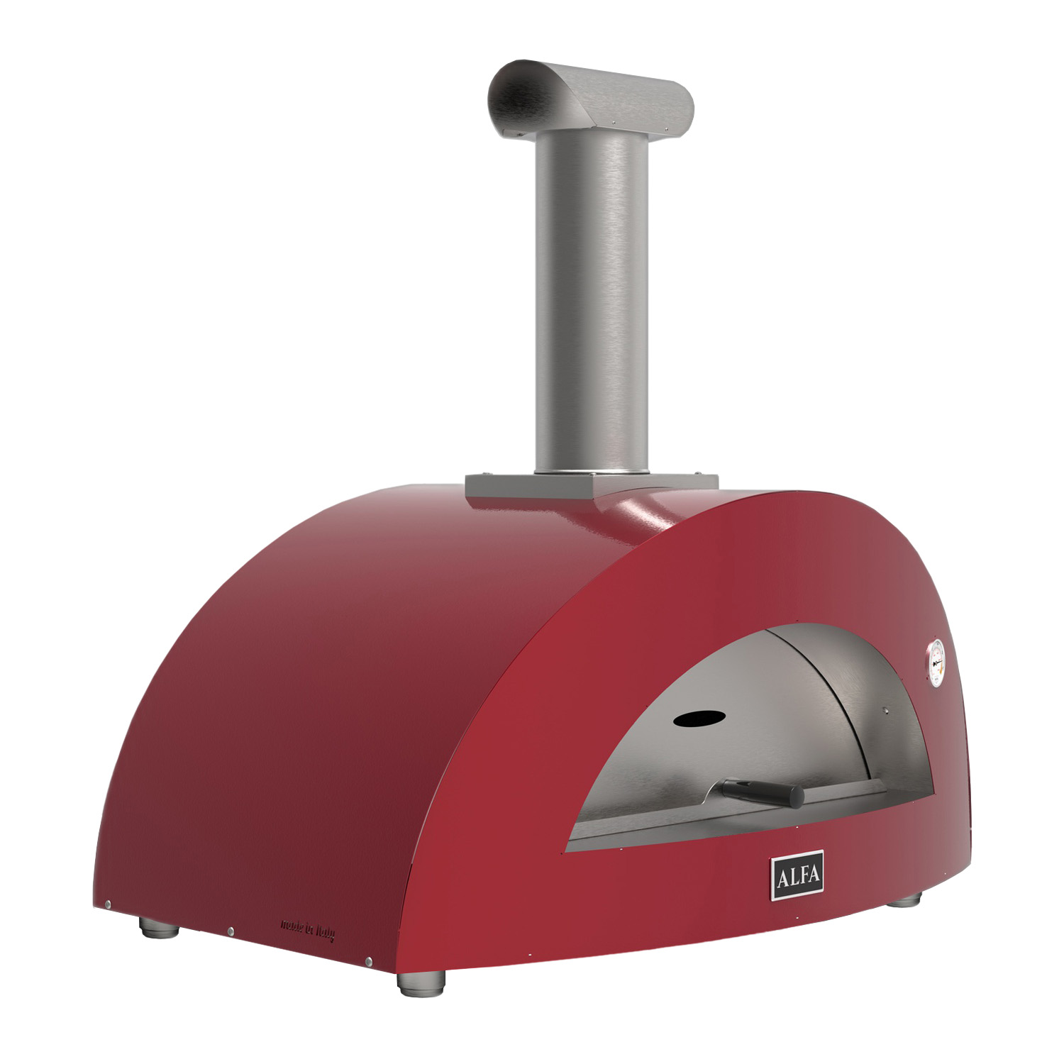 Alfa Moderno 3 Pizze Pizzaofen Holz Antik Rot
