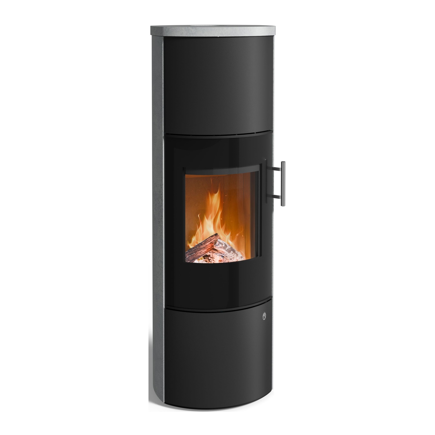 Königshütte URSA 6kW Glastür Naturstein Serpentin Kaminofen