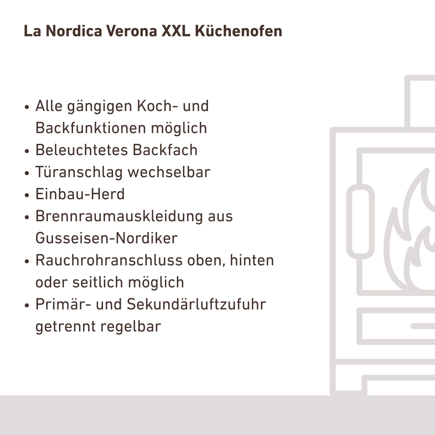 La Nordica Verona XXL Küchenofen Anthrazit