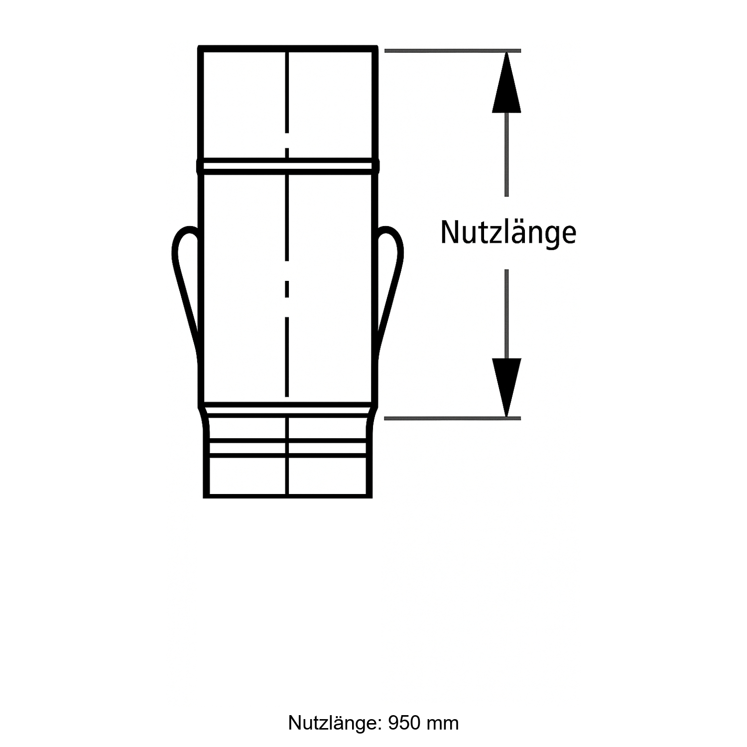 Schiedel PRIMA PLUS Ablasselement 1000mm Ø180 mm einwandig matt