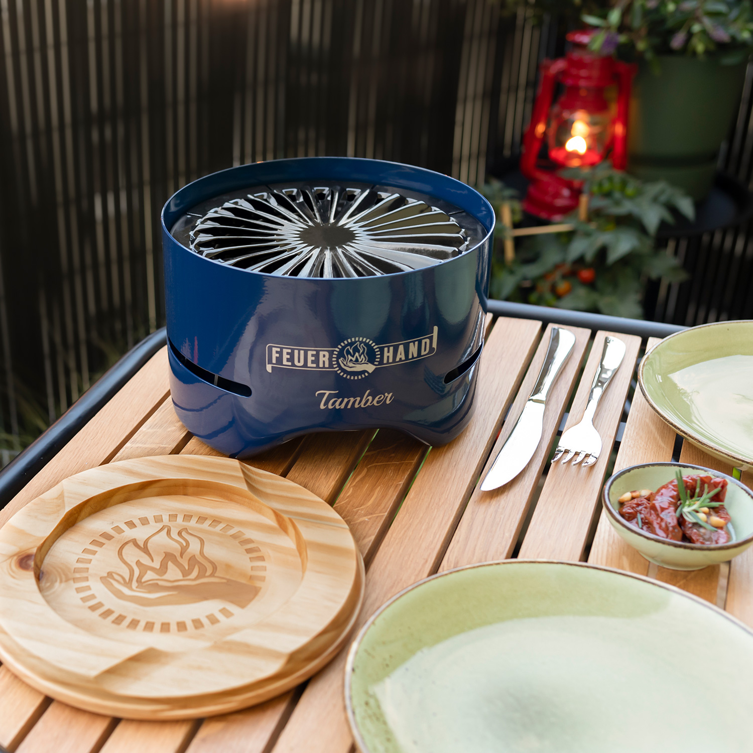 Feuerhand Tischgrill Tamber Kobaltblau Feuerhand Tischgrill Tamber Kobaltblau