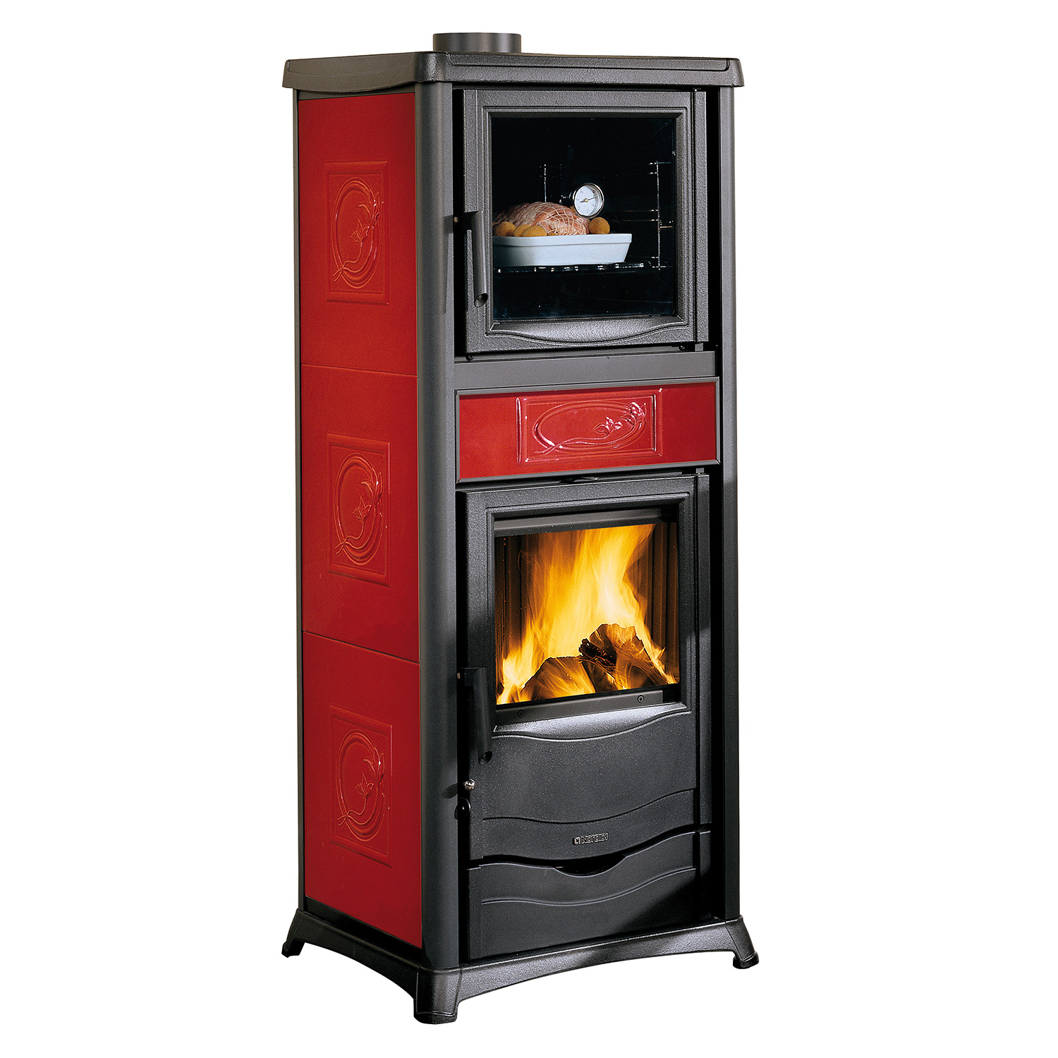 La Nordica Termorossella Plus Forno DSA 16 Wasserführender Kaminofen Liberty Bordeaux