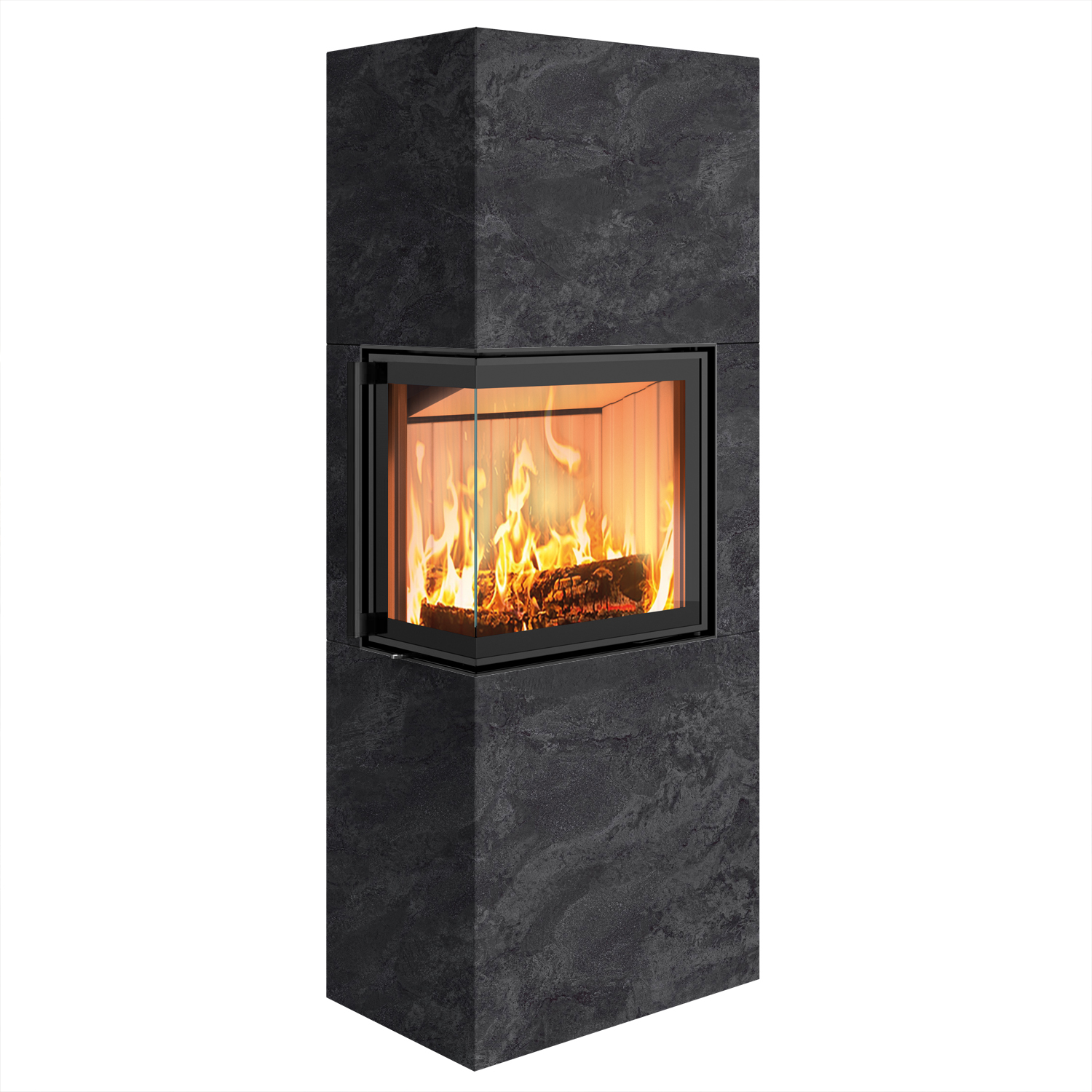 Spartherm Lungo 2L Kaminofen Keramik Krater riverwashed