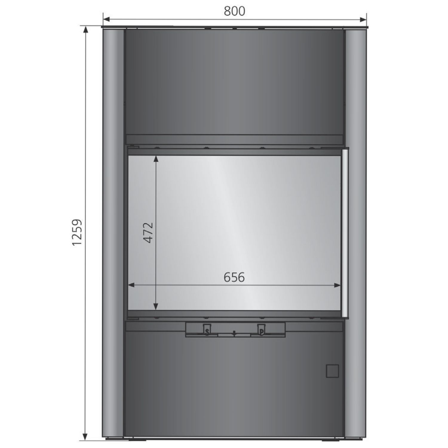 Oranier Feras W+ Kaminofen Stahl Schwarz / Speckstein