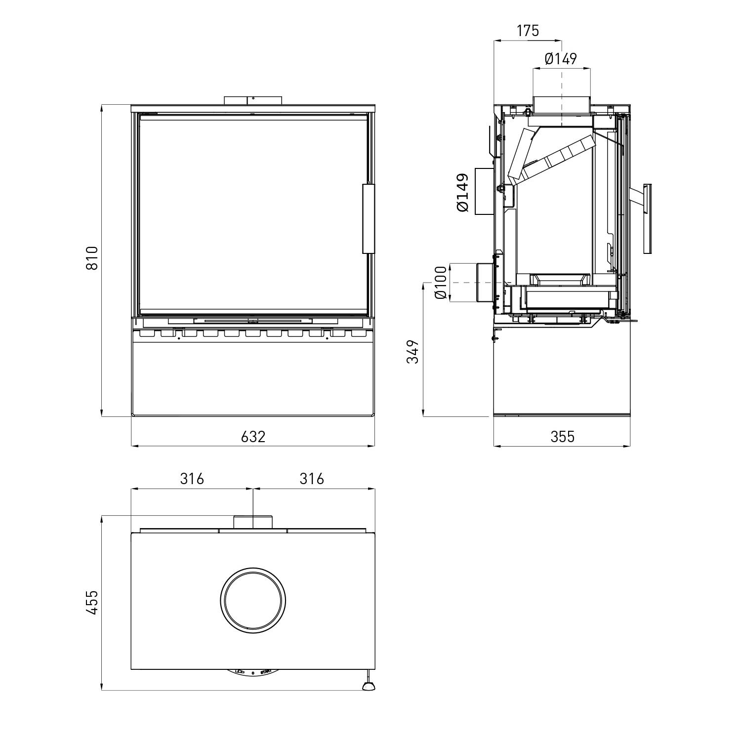 Haas+Sohn Mayfair easy Kaminofen Perl-Anthrazit