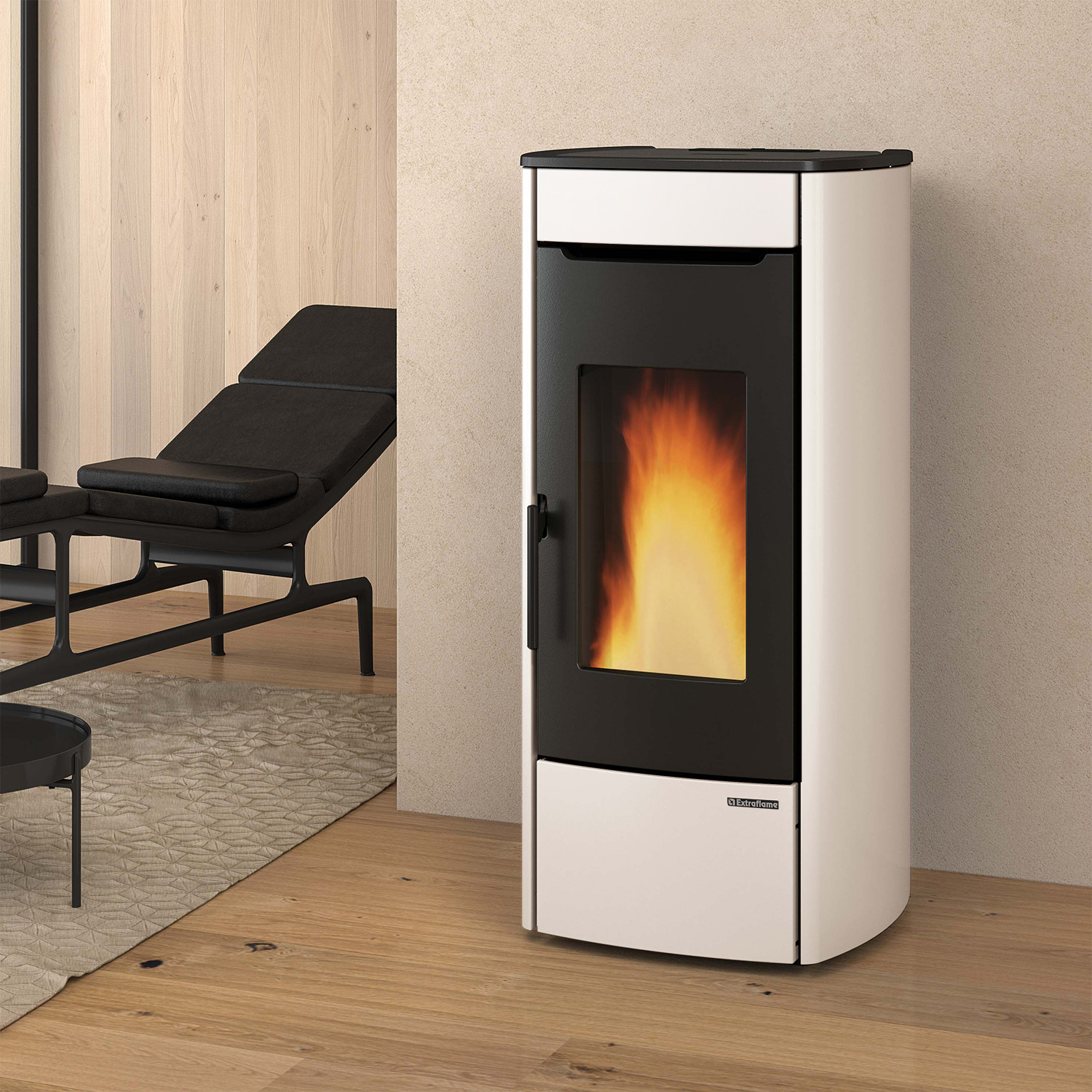 Extraflame Marina Idro 16 H13 wasserführender Pelletofen Stahl Elfenbein Extraflame Marina Idro 16 H13 wasserführender Pelletofen Stahl Elfenbein