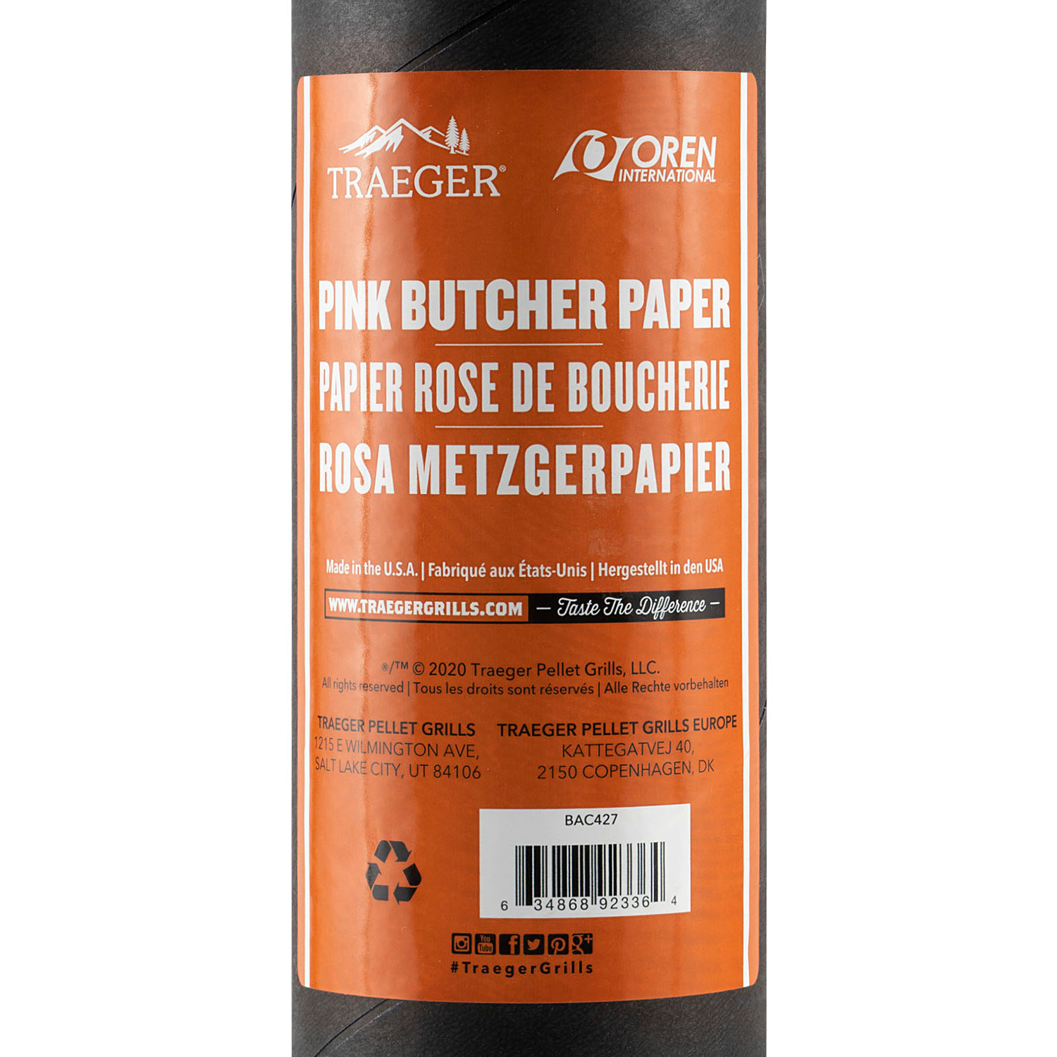 Traeger X Oren Pink BBQ Butcher Papier Rolle Traeger X Oren Pink BBQ Butcher Papier Rolle