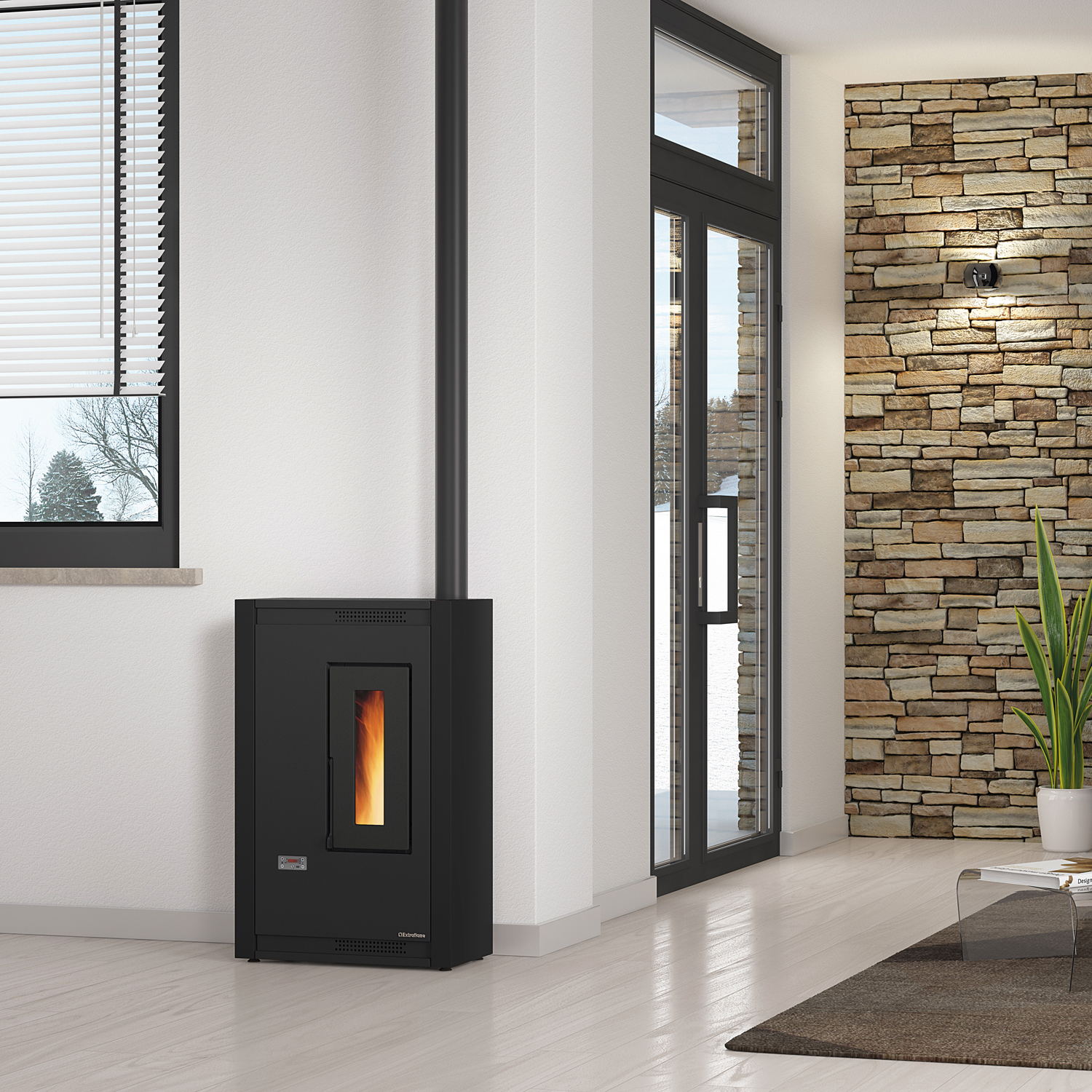Extraflame Luisella 16 5.0 Pelletofen Schwarz